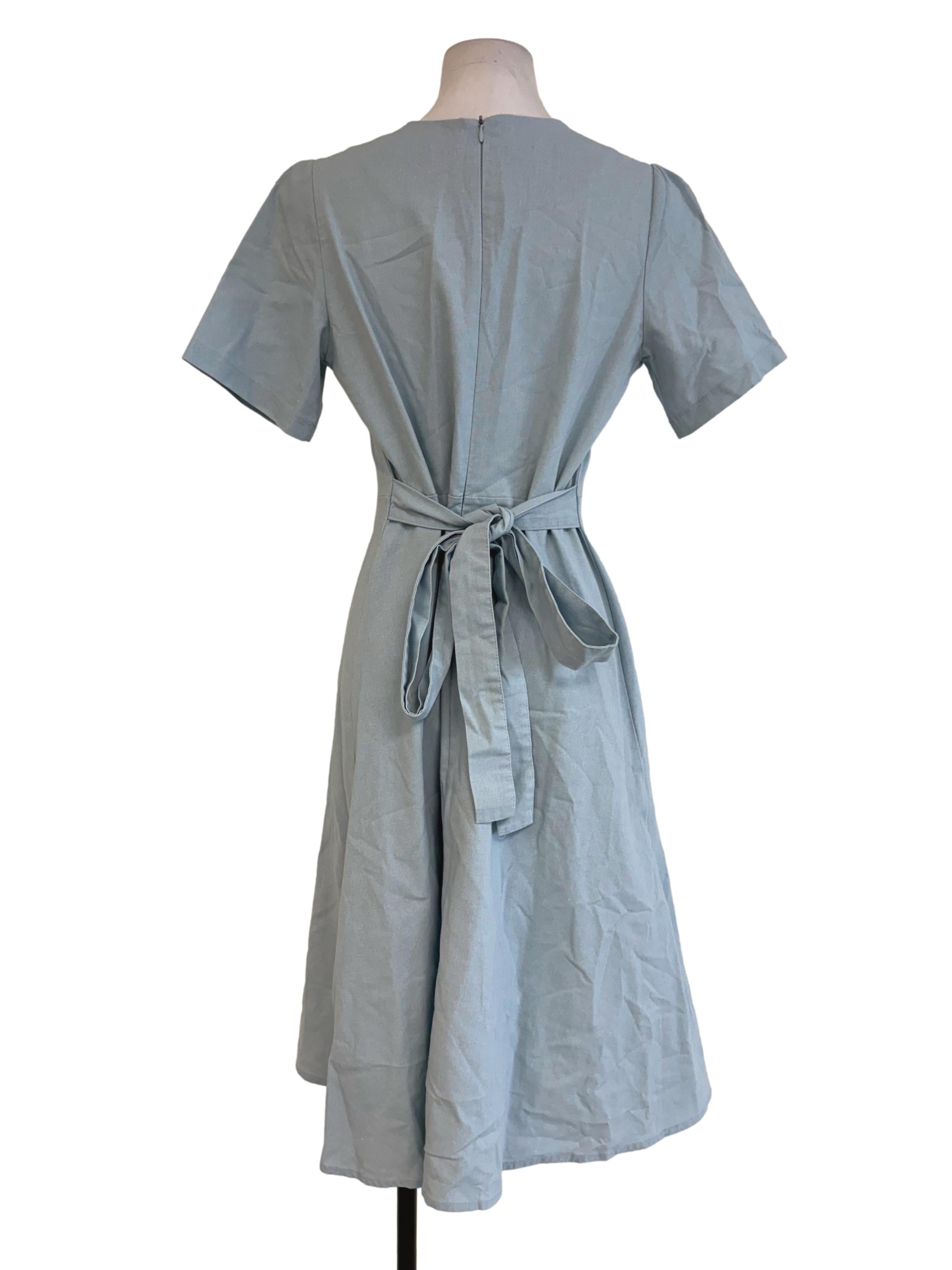 Sky Blue A-Line Dress