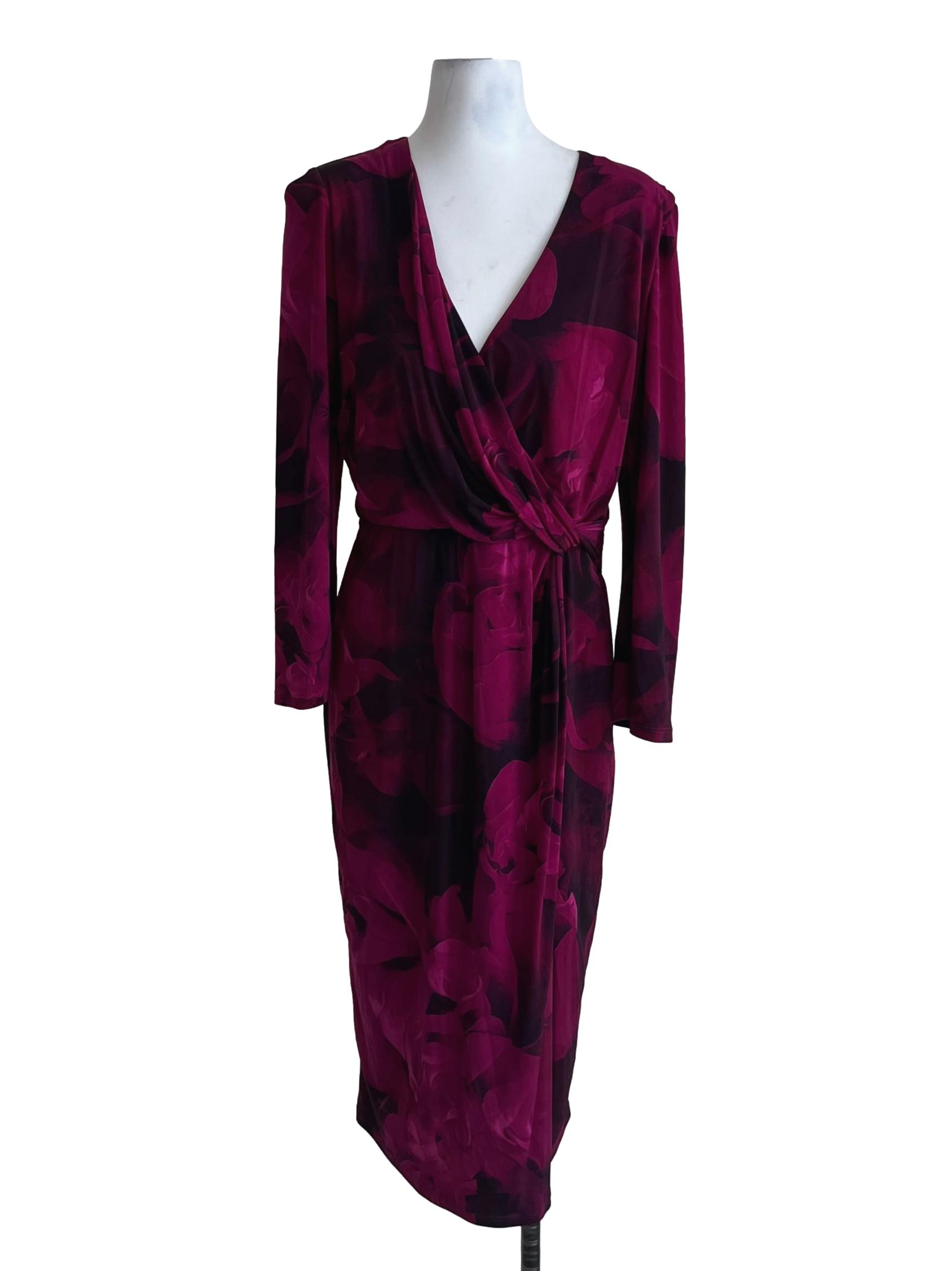 Jam Purple V-Neckline Empire Dress