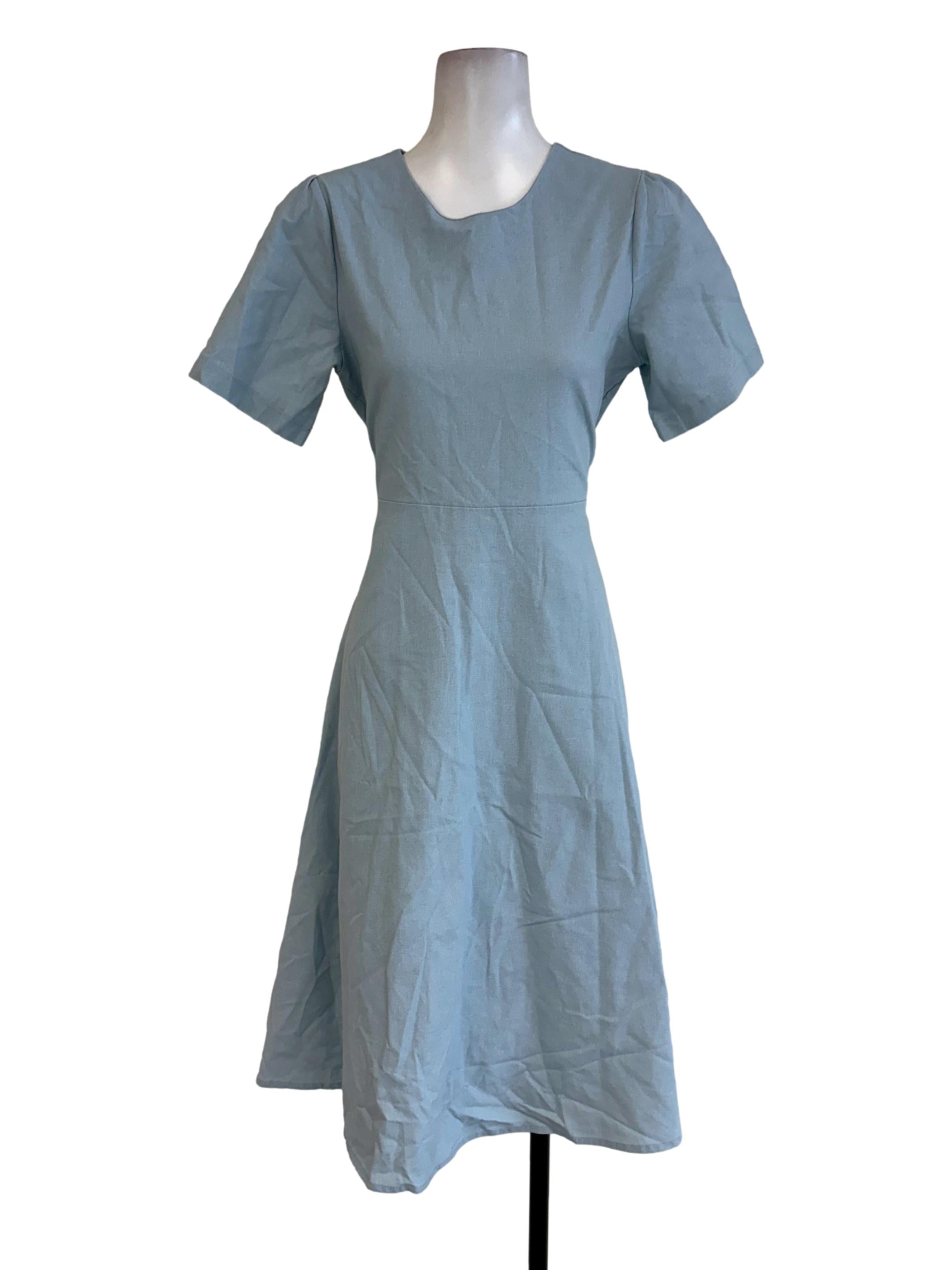 Sky Blue A-Line Dress