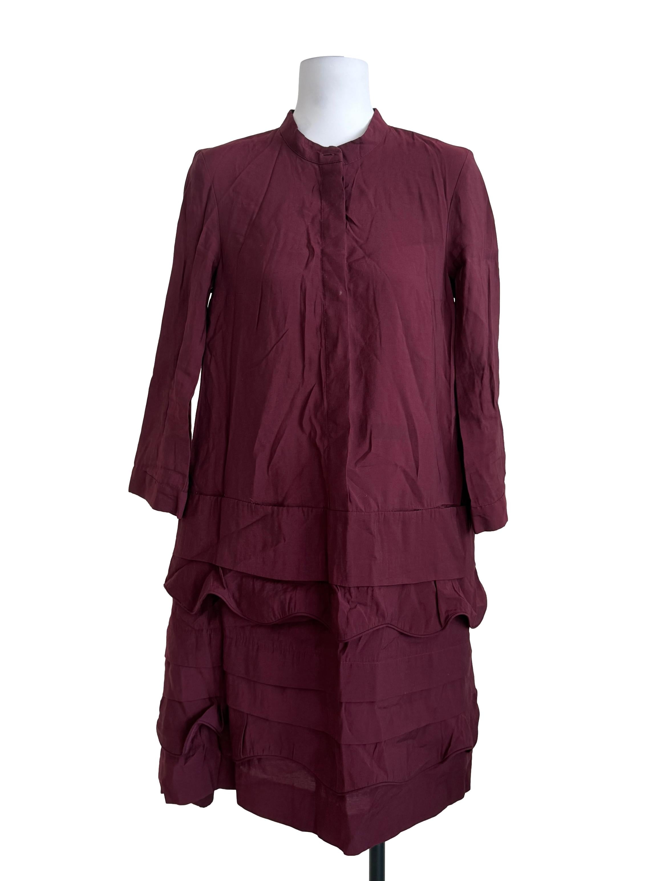Cherry Red Long Sleeves Dress