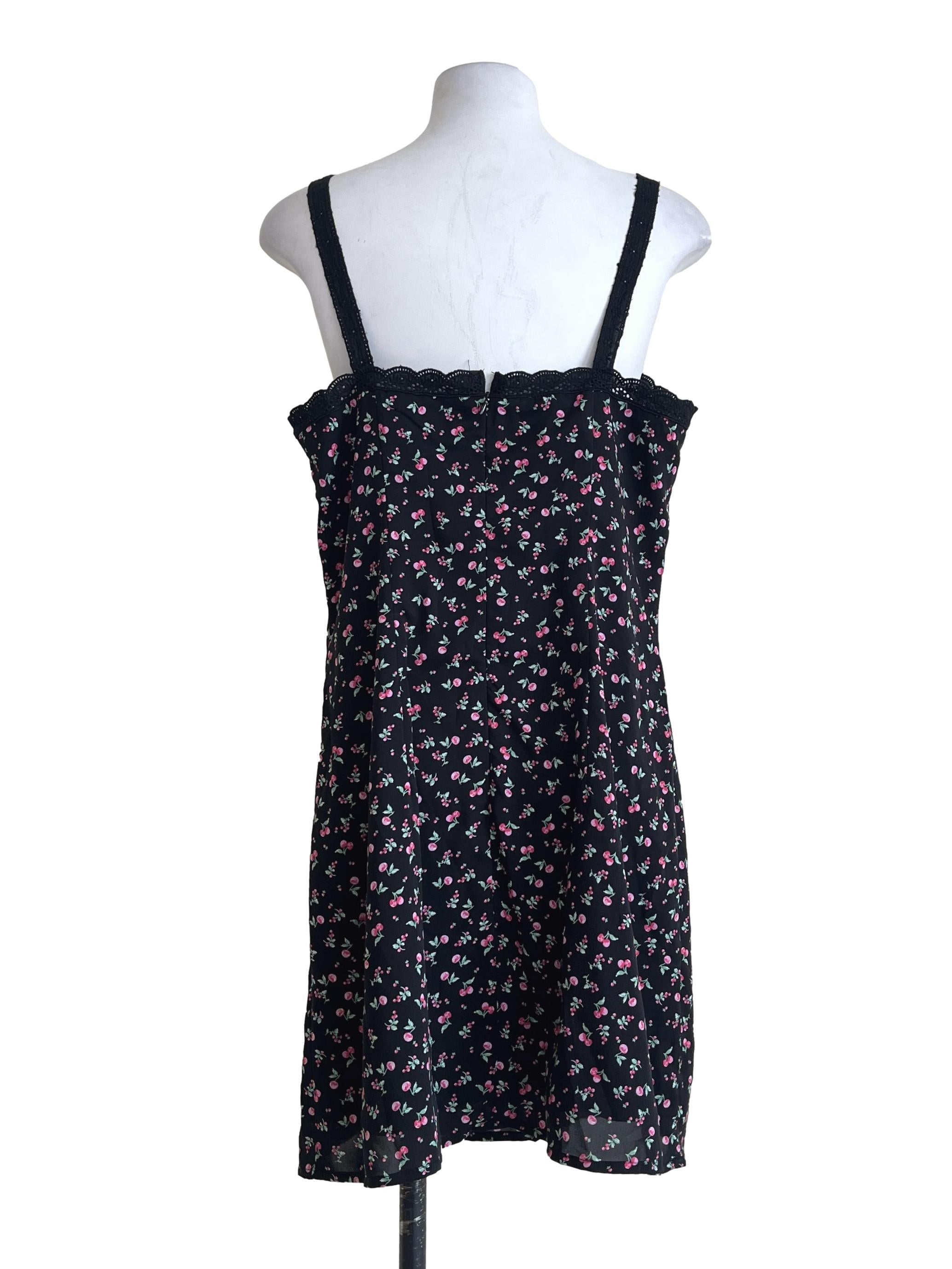 Jade Black Straight Across Slip Dress TTR