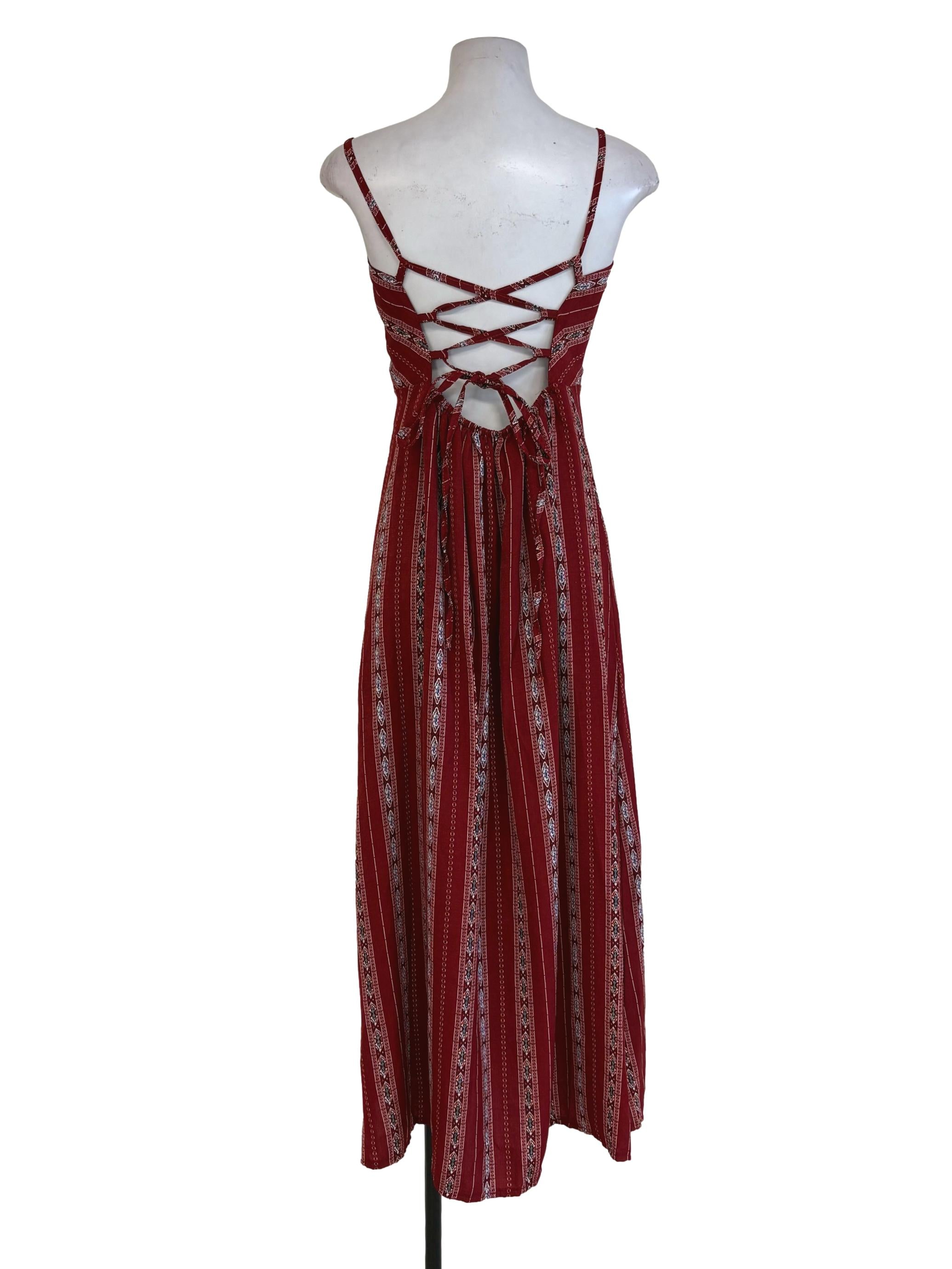 Ruby Red Tribal Stripes Dress