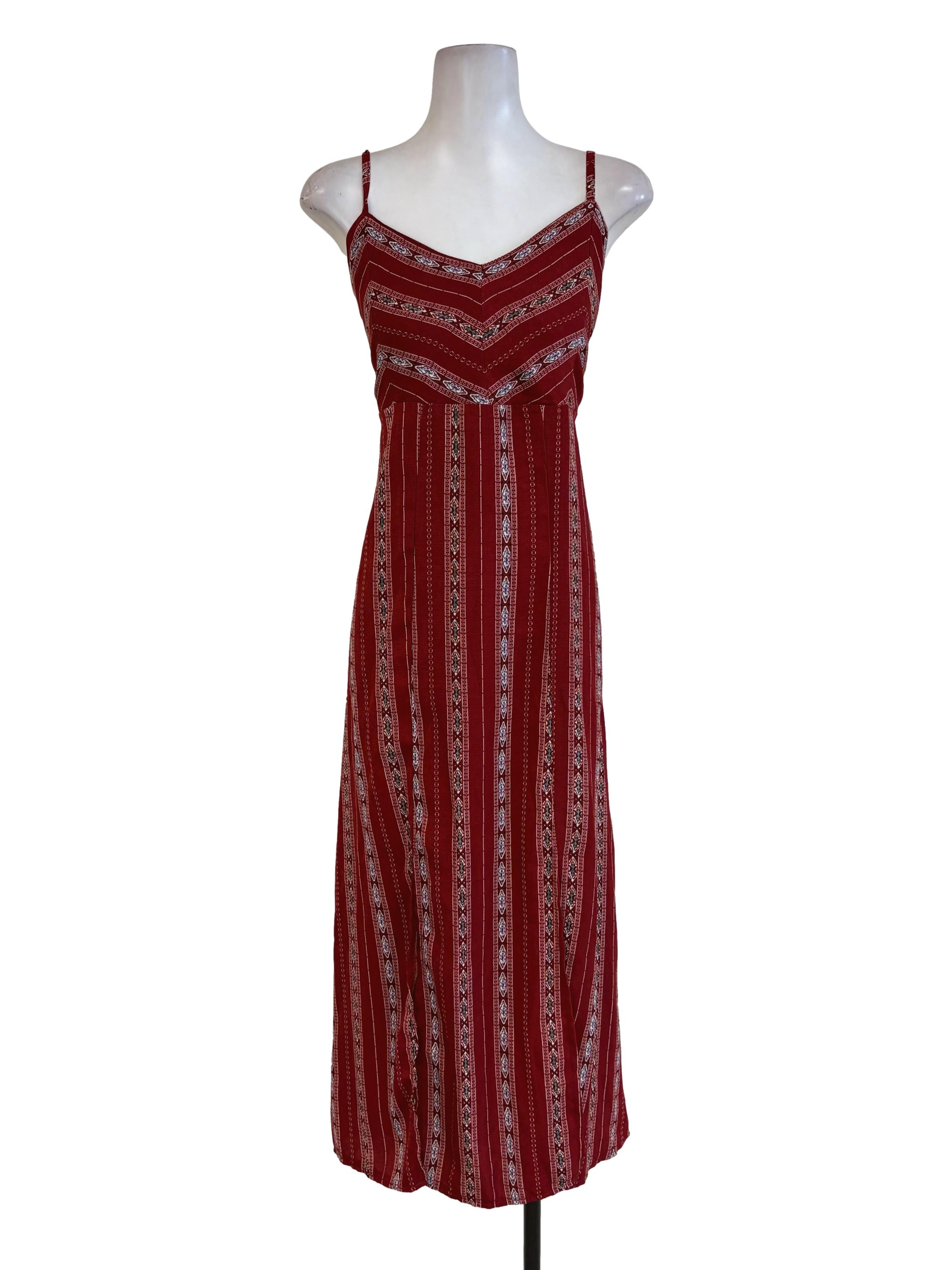 Ruby Red Tribal Stripes Dress