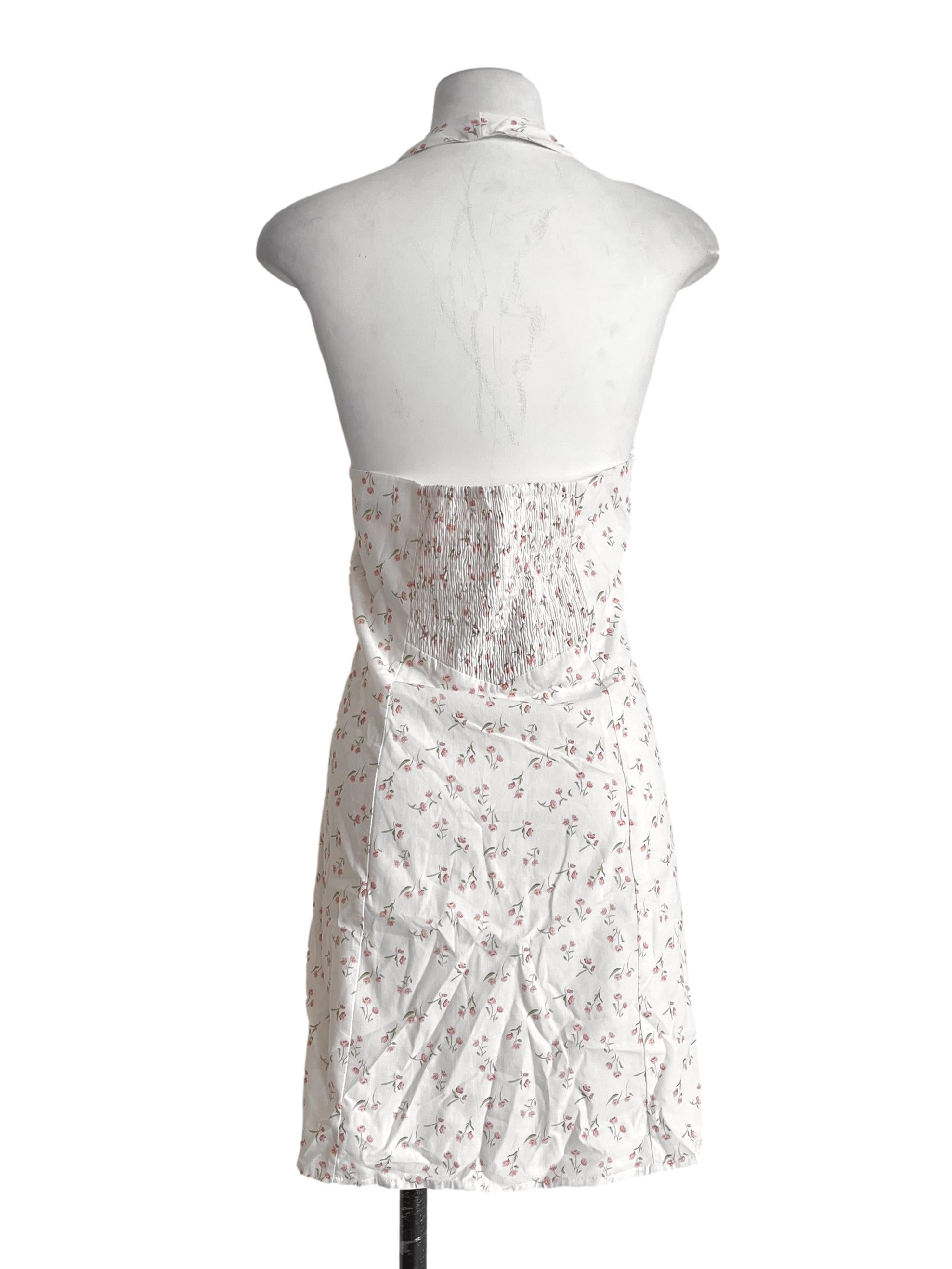 Alabaster White Halter Strap Slip Dress TTR