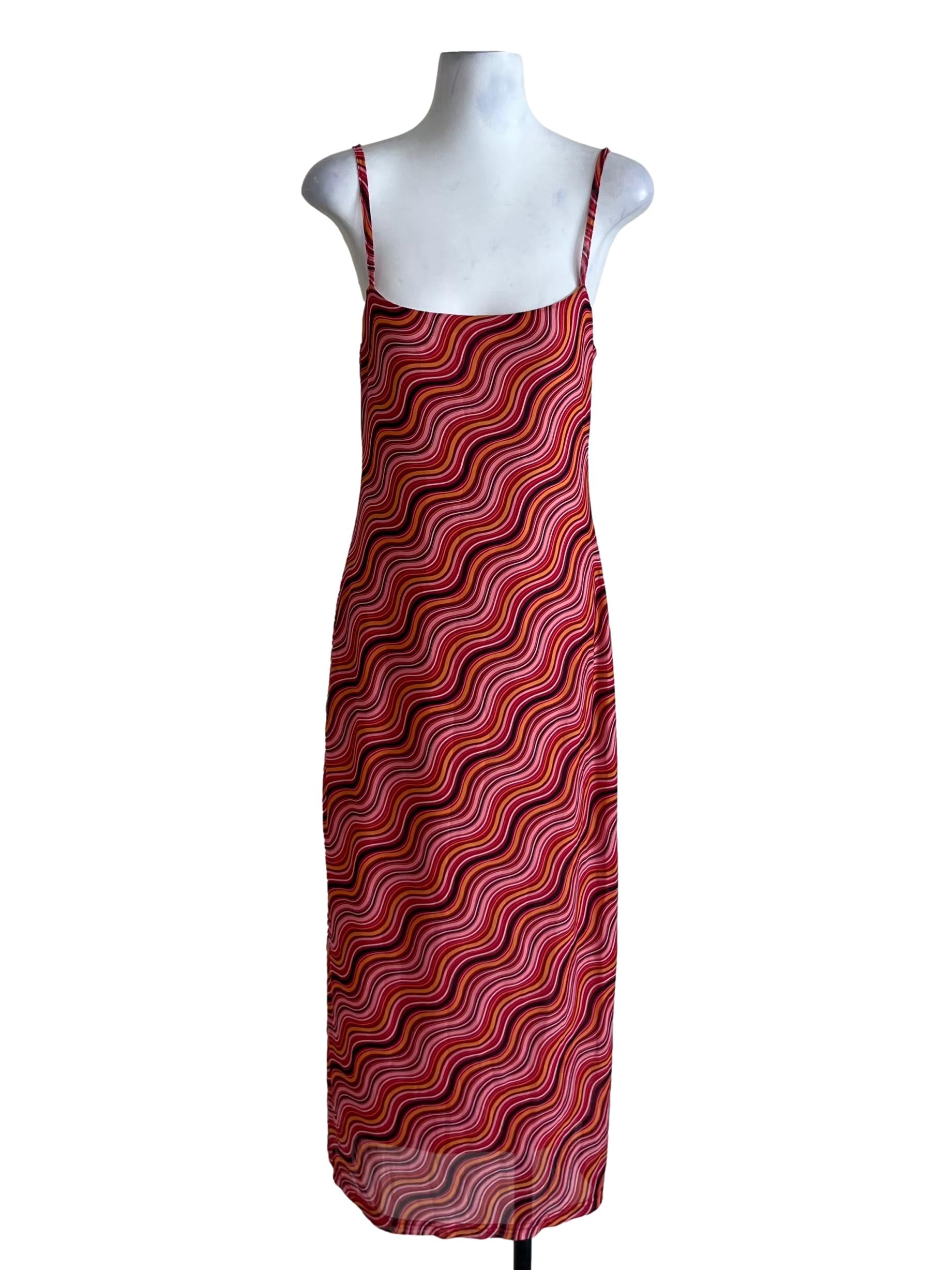 Ruby Red Abstract Shift Dress
