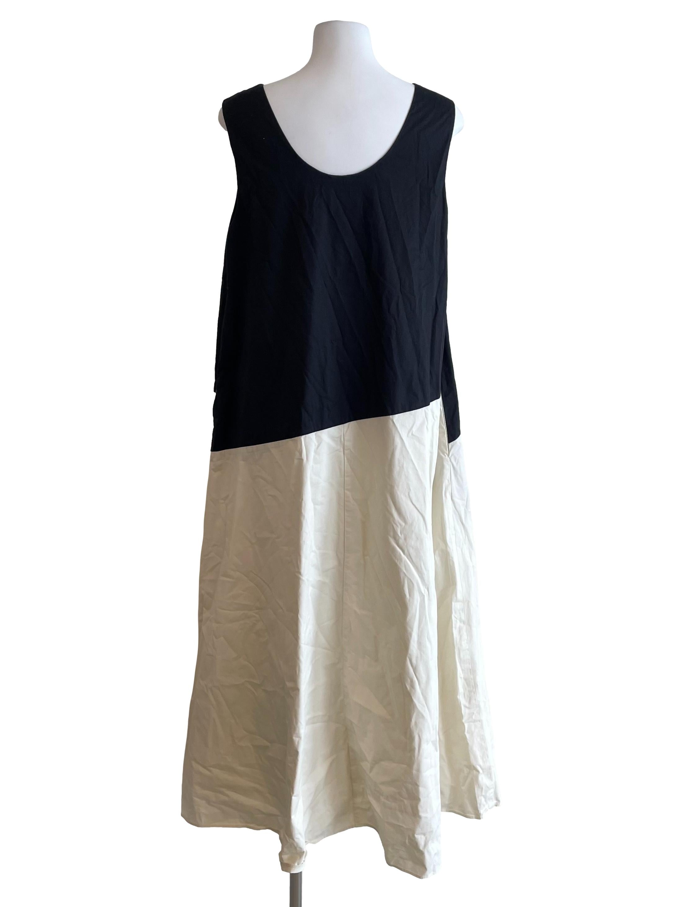 Off White & Black A-Line Dress OSN