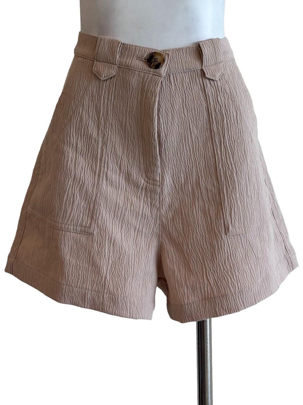 Almond Textured Relaxed Shorts