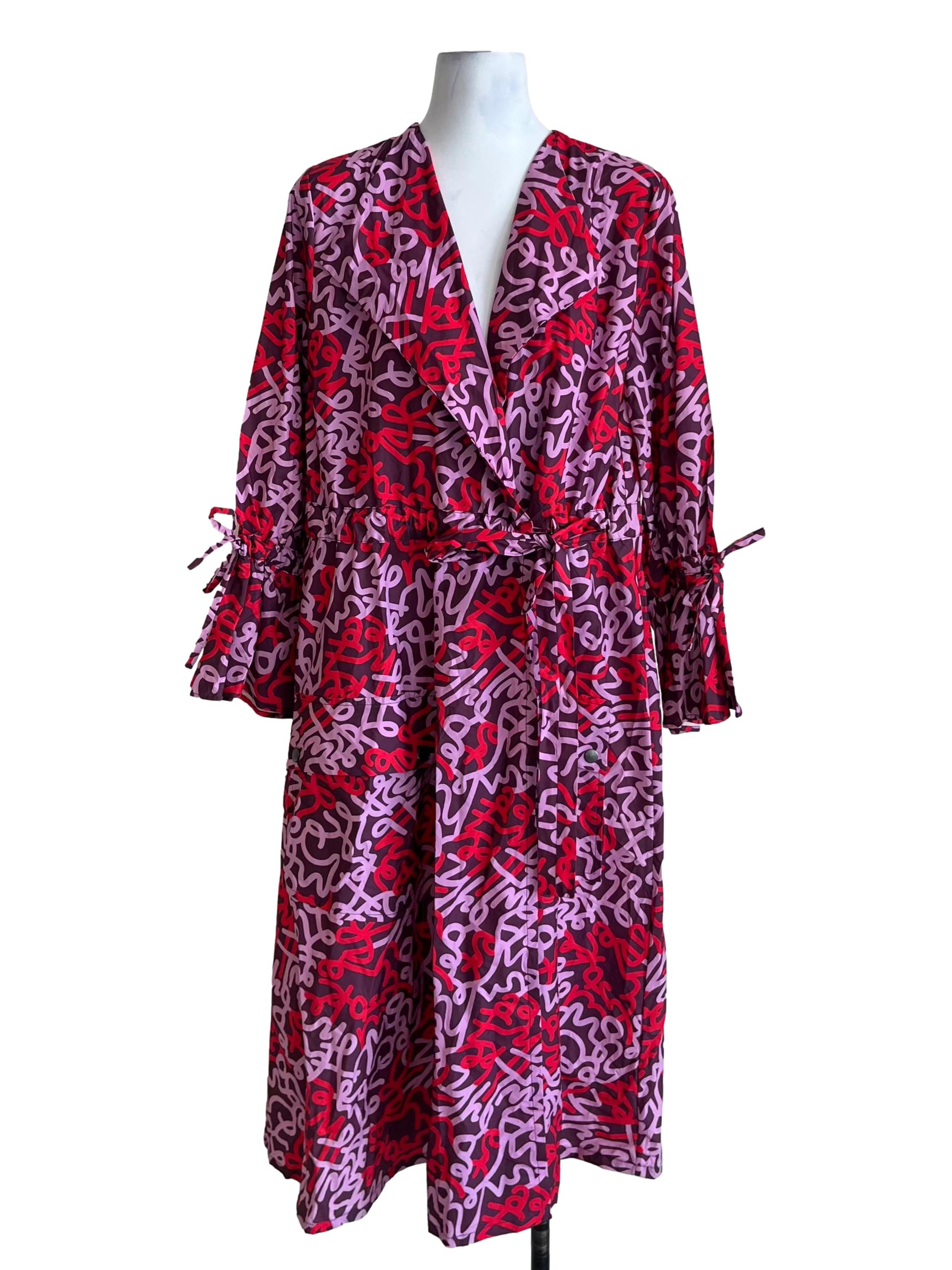 Grape Purple Abstract Wrap Dress