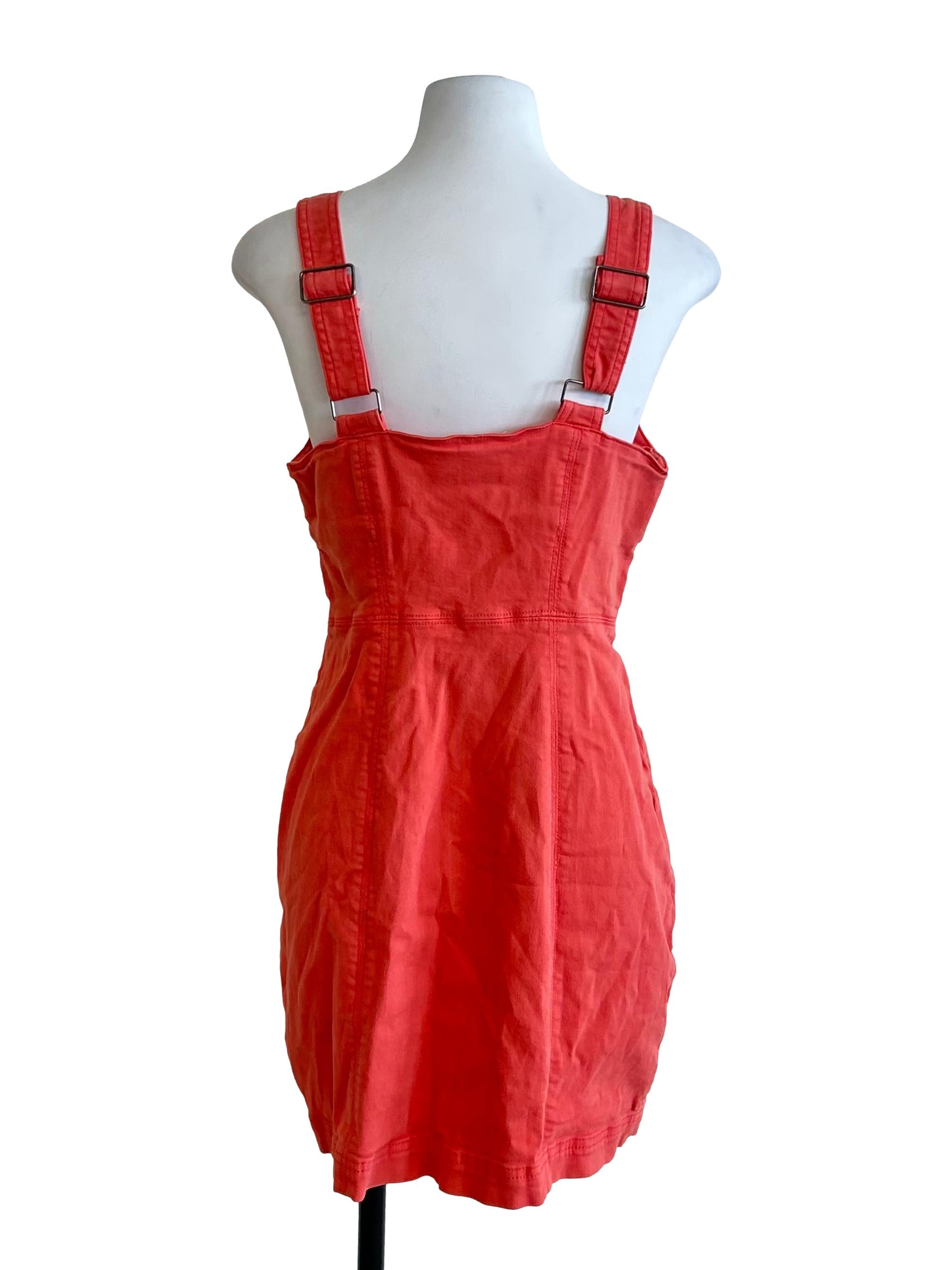 Strawberry Pink Denim Mini Dress