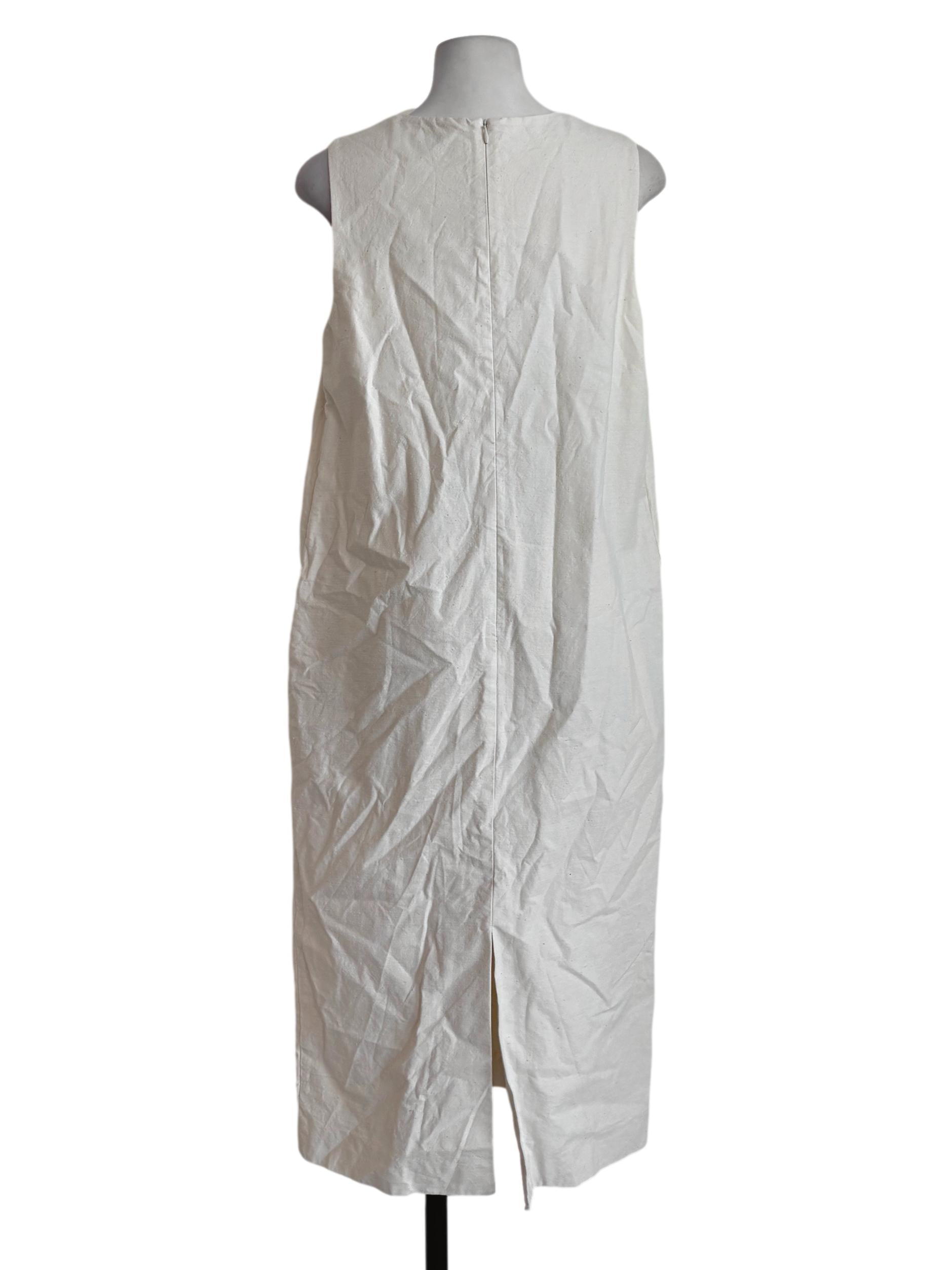 Cream Cotton Shift Dress