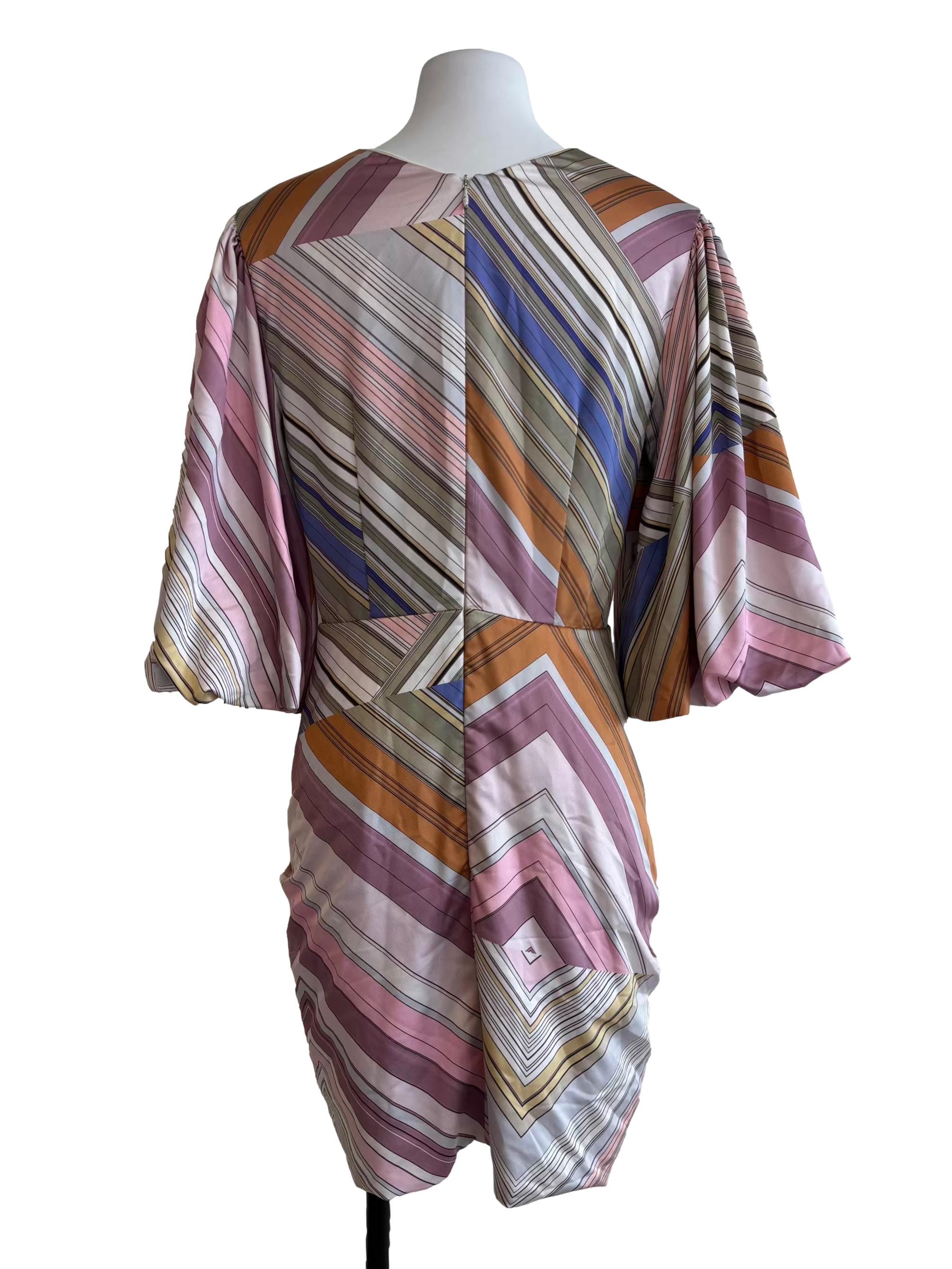 Pastel Multi Coloured Wrap Dress