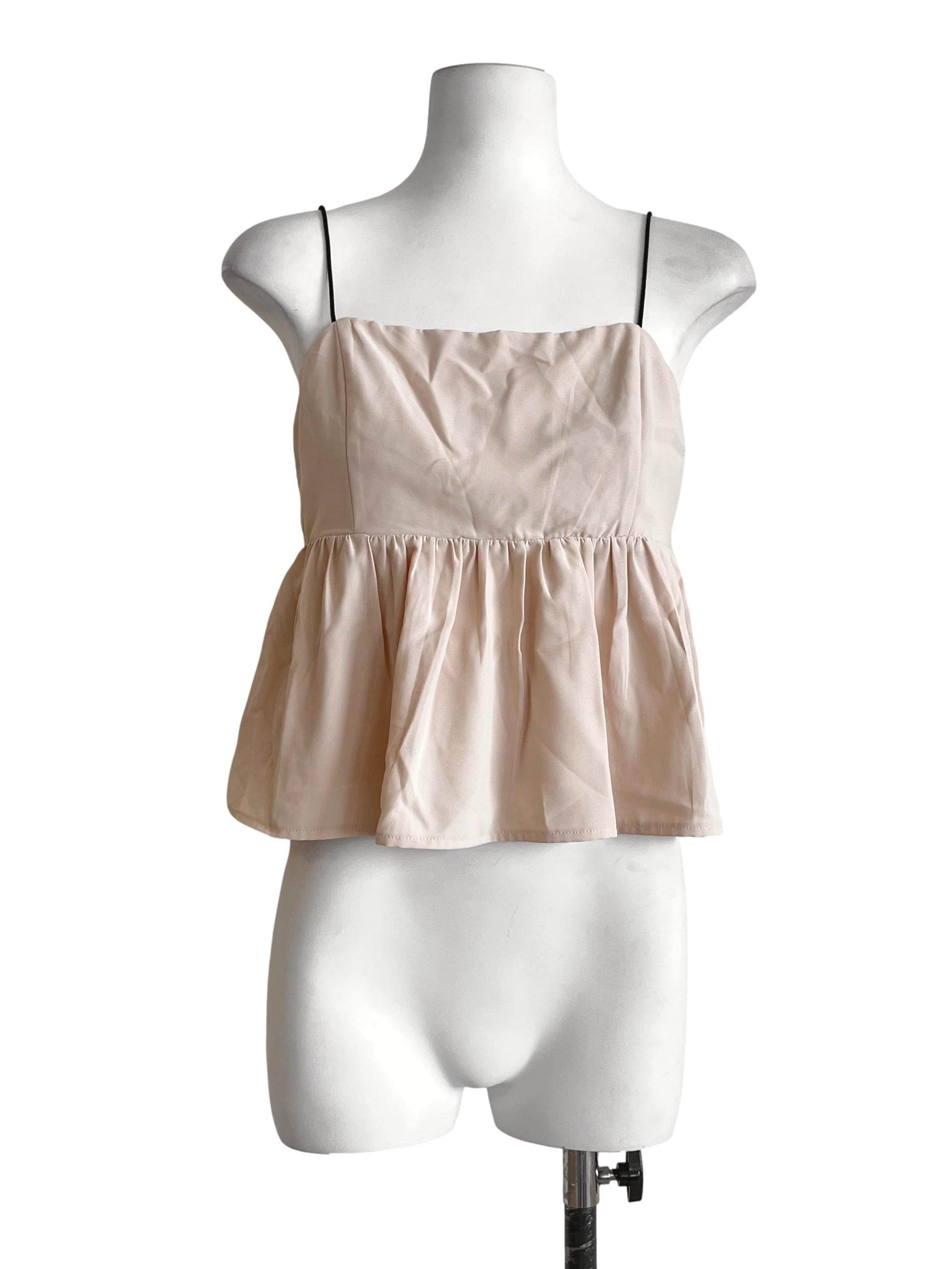 Peach Pink Spaghetti Sleeveless Top