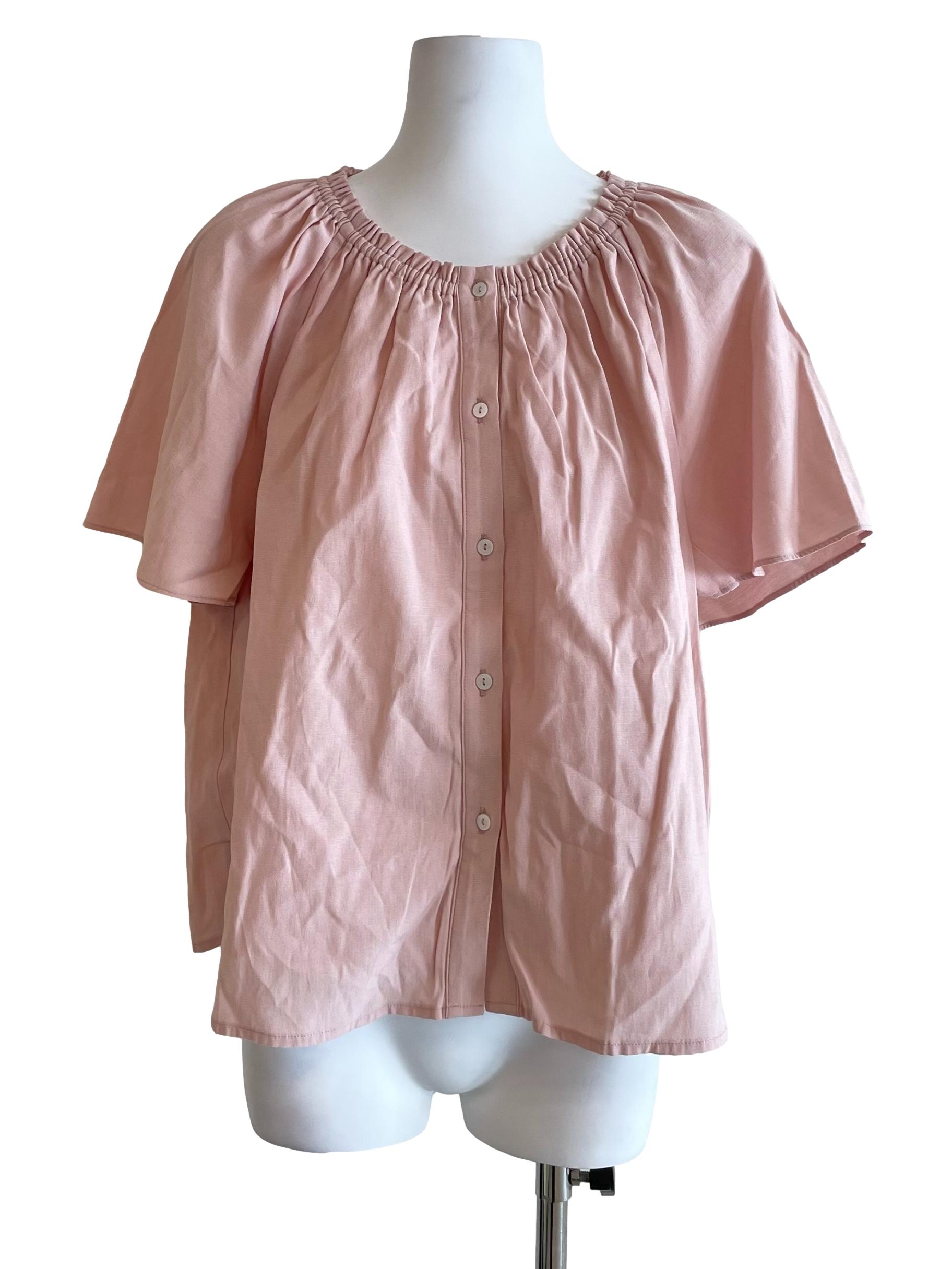 Flamingo Peasant Top OSN