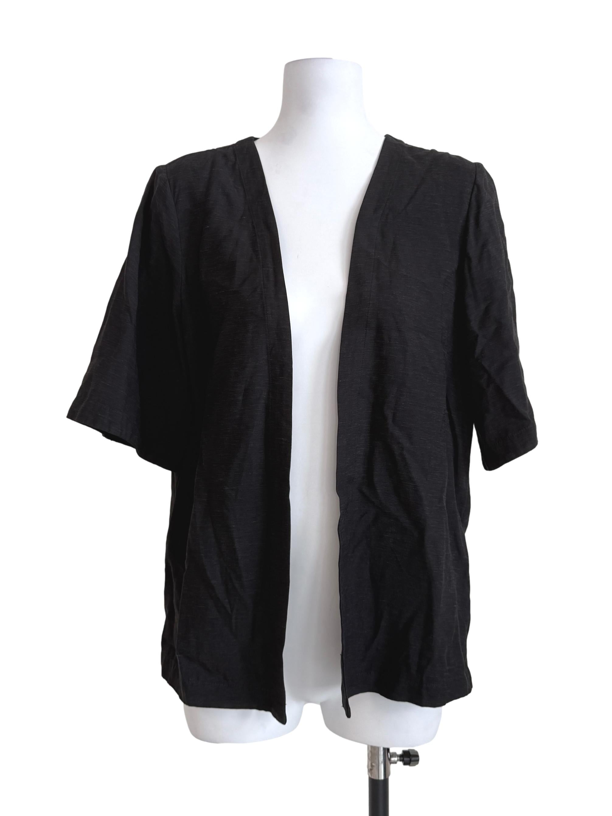 Black Linen Overshirt OSN