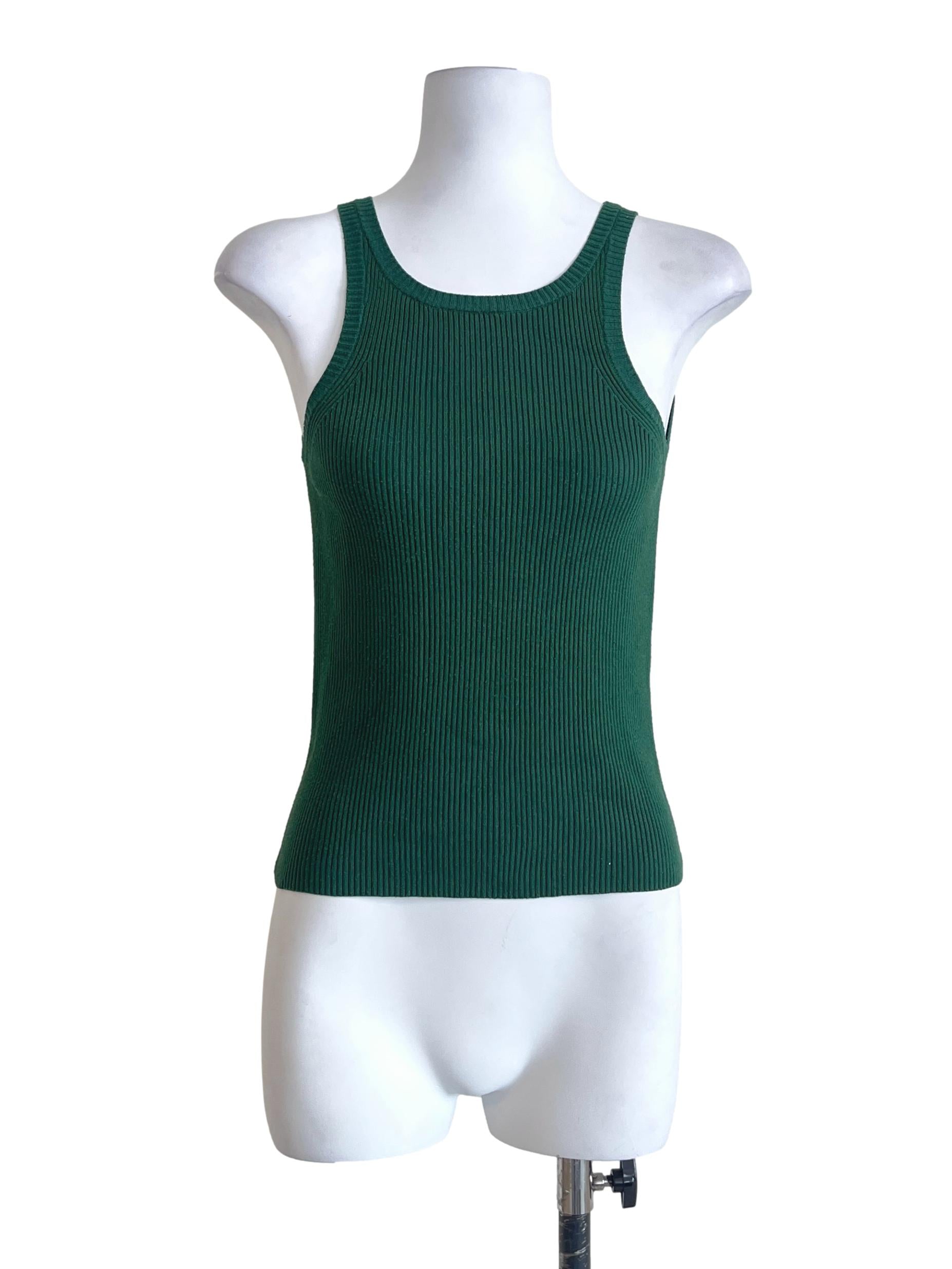 Emerald Green Halter Sleeveless Top TWL