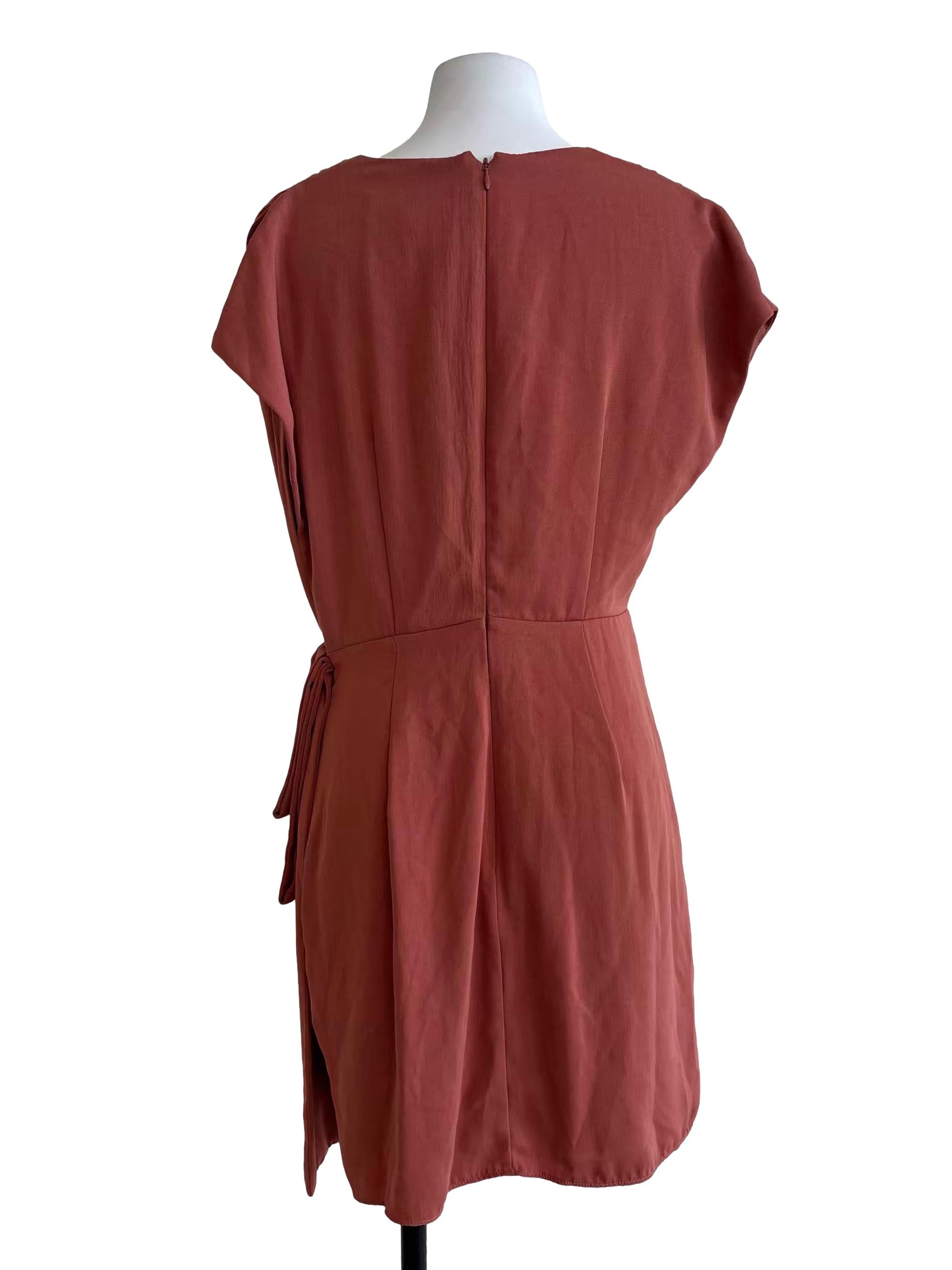 Terracotta Orange Drape Dress