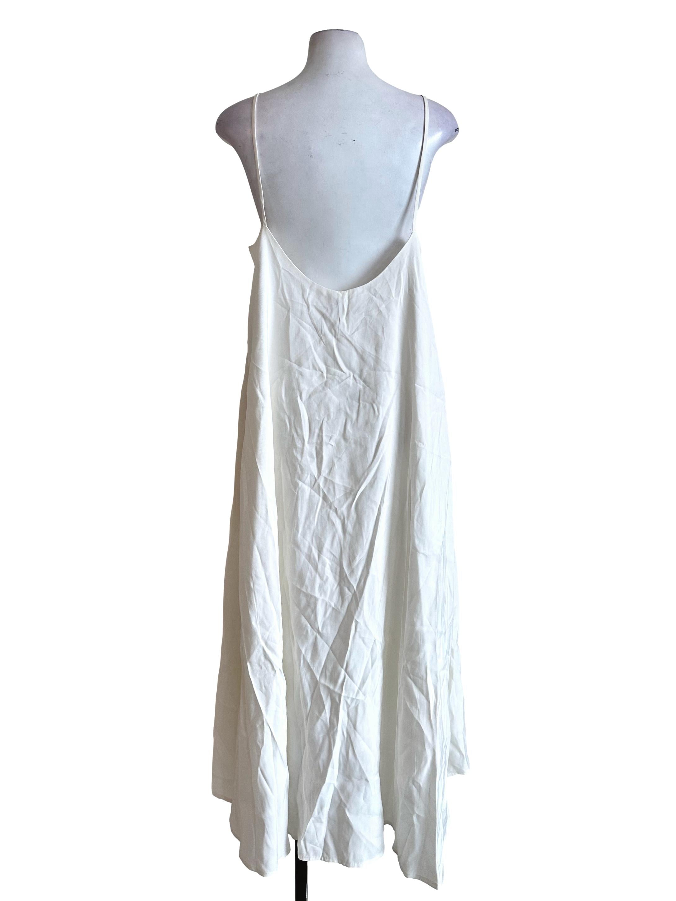 Daisy White Sleeveless Midi Dress TEM