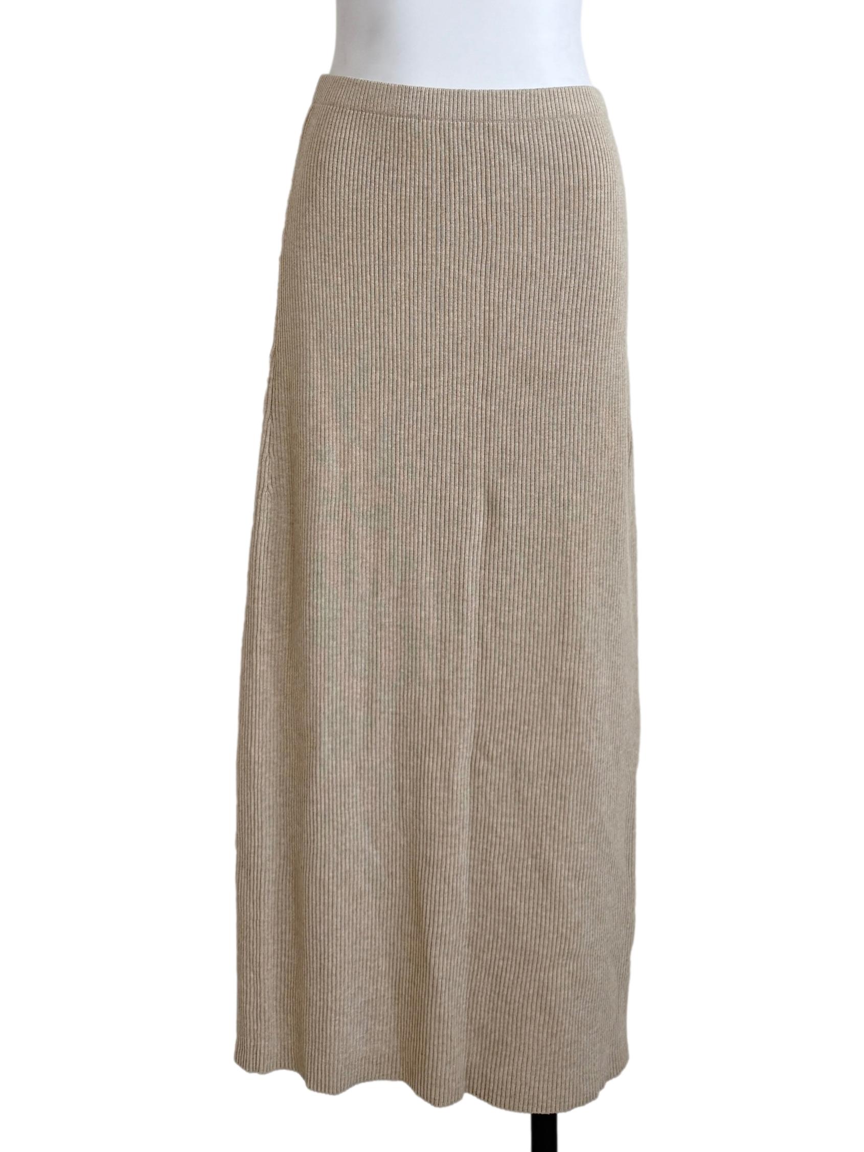 Tortilla Brown Knit Pencil Skirt