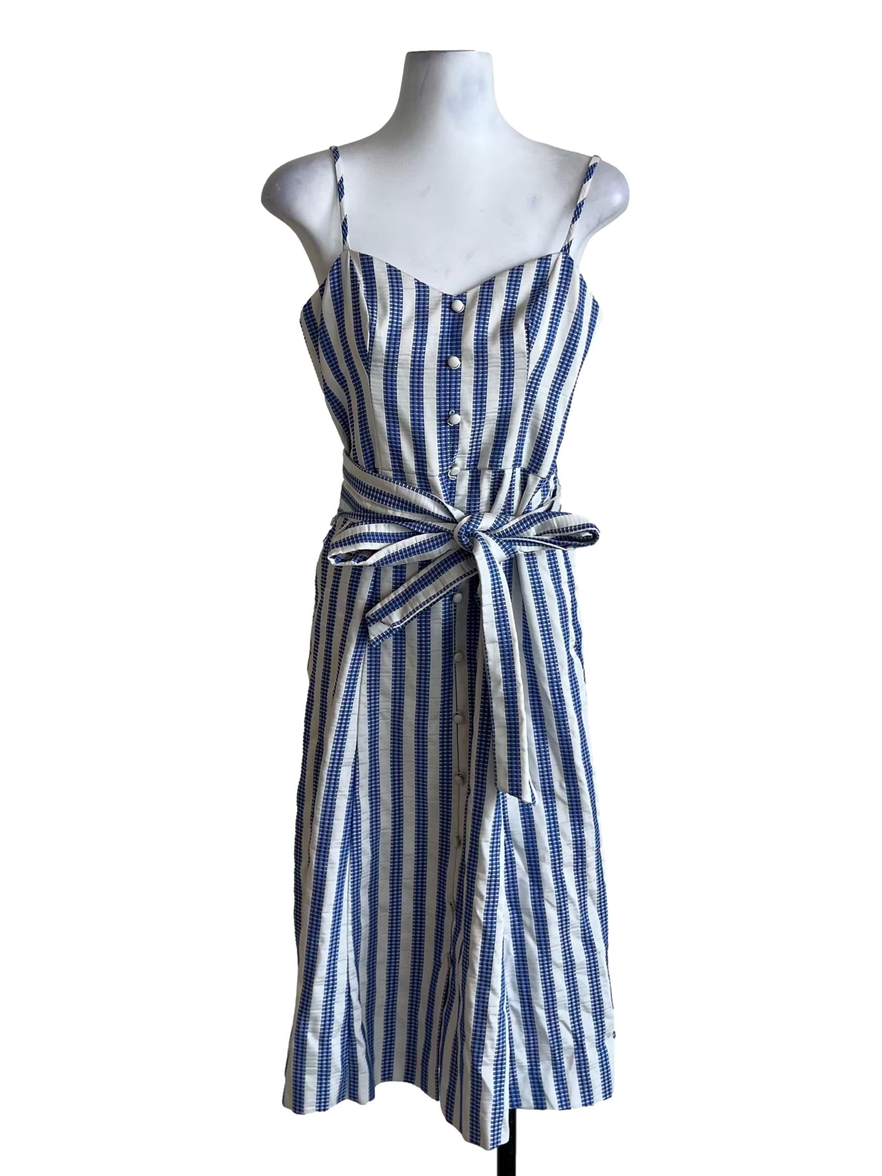 White Spaghetti Strap A-Line Dress