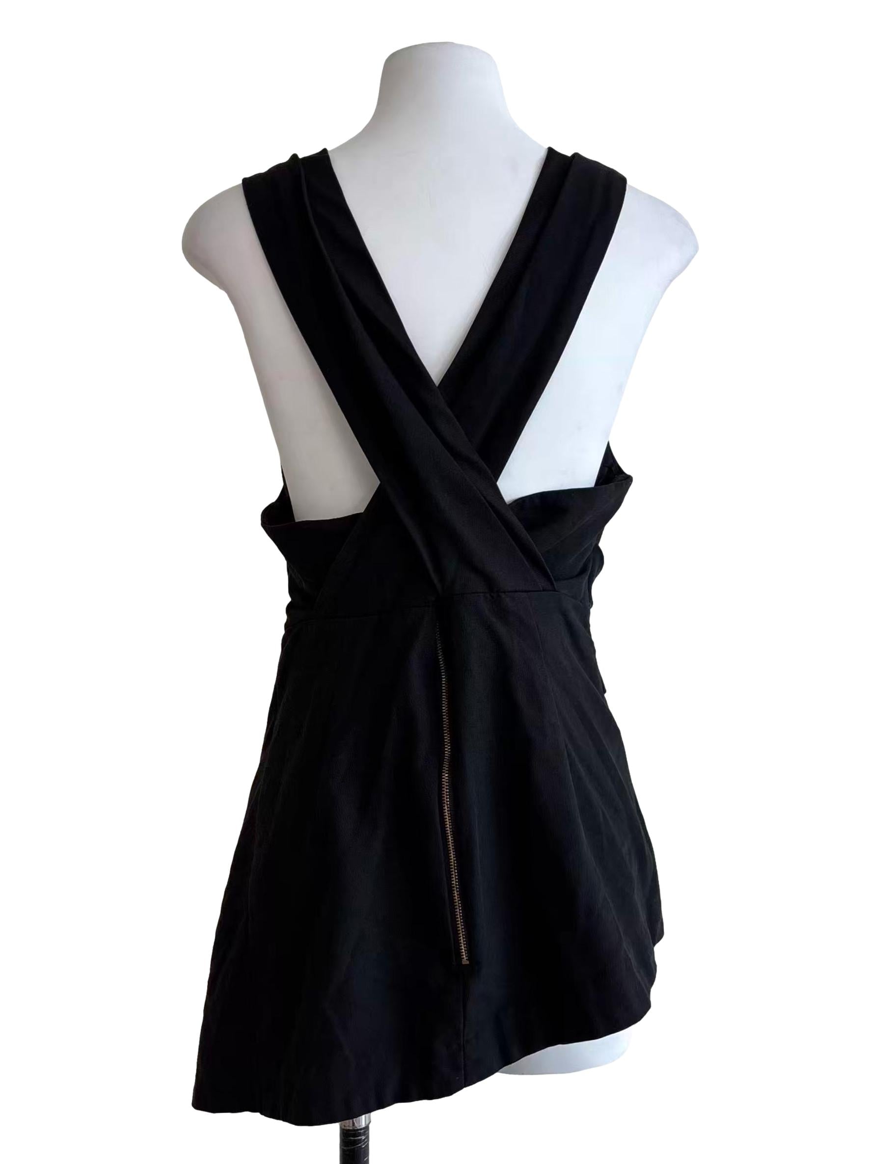 Jet Black Drape Top
