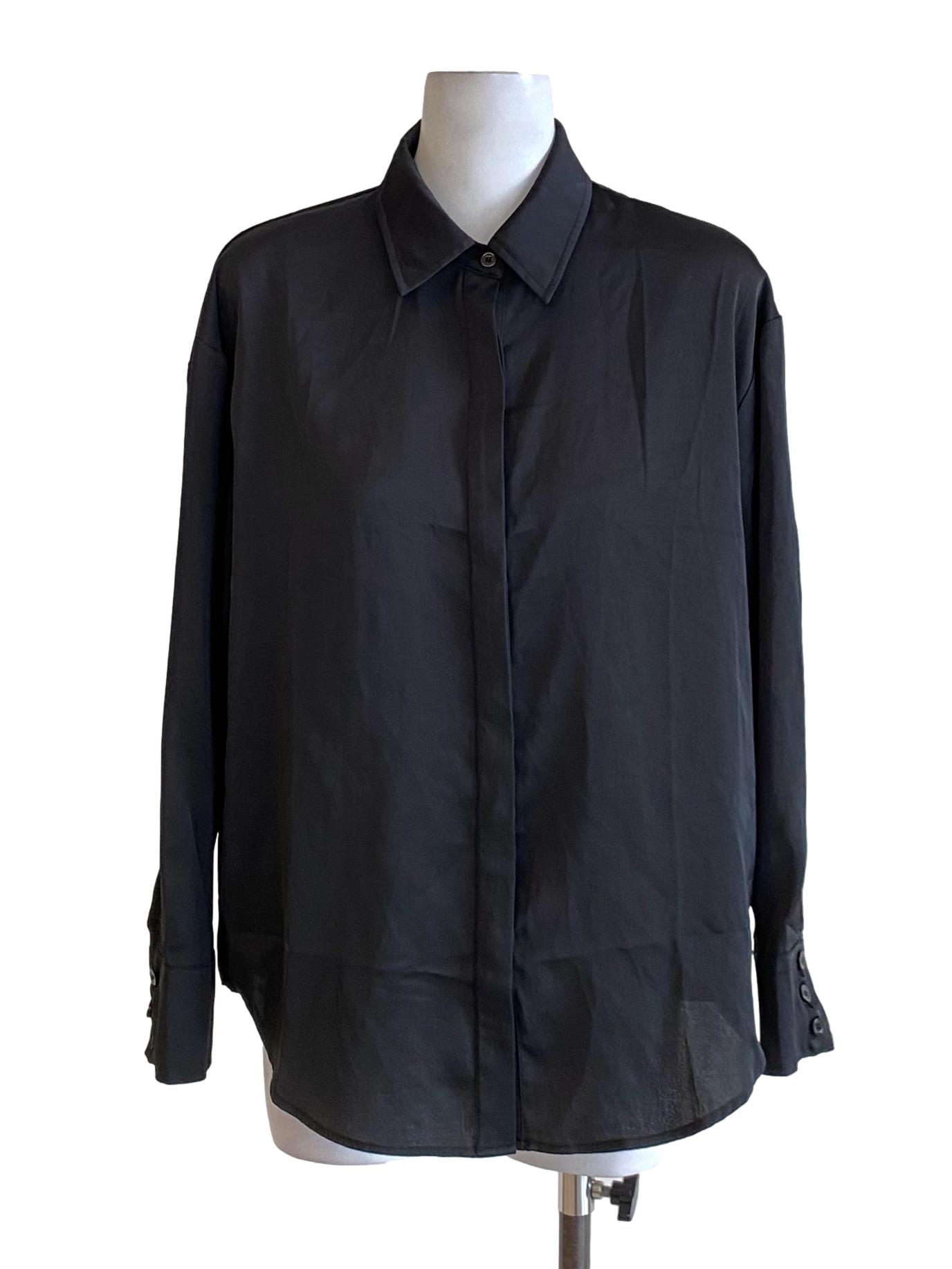 Sel Black Mesh Sheer High Neck Top | REFASH