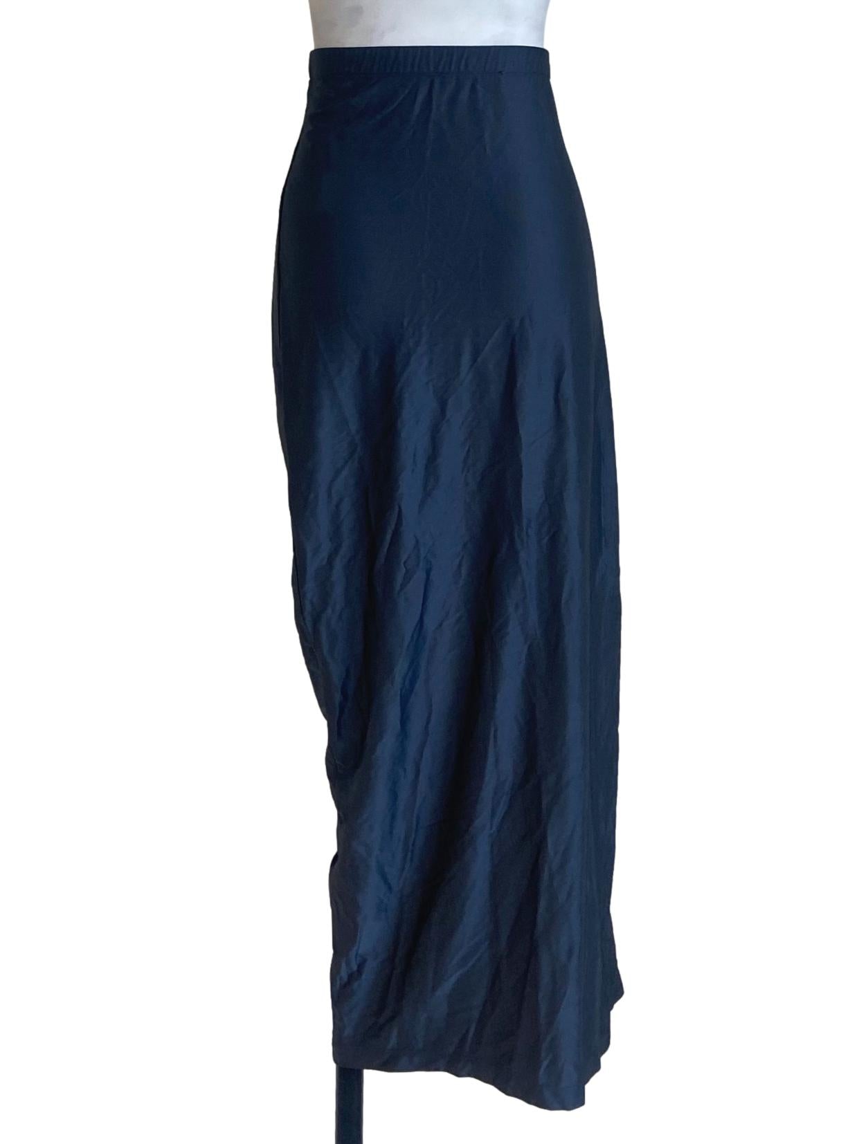 Aegean Blue Button Down Draped Skirt
