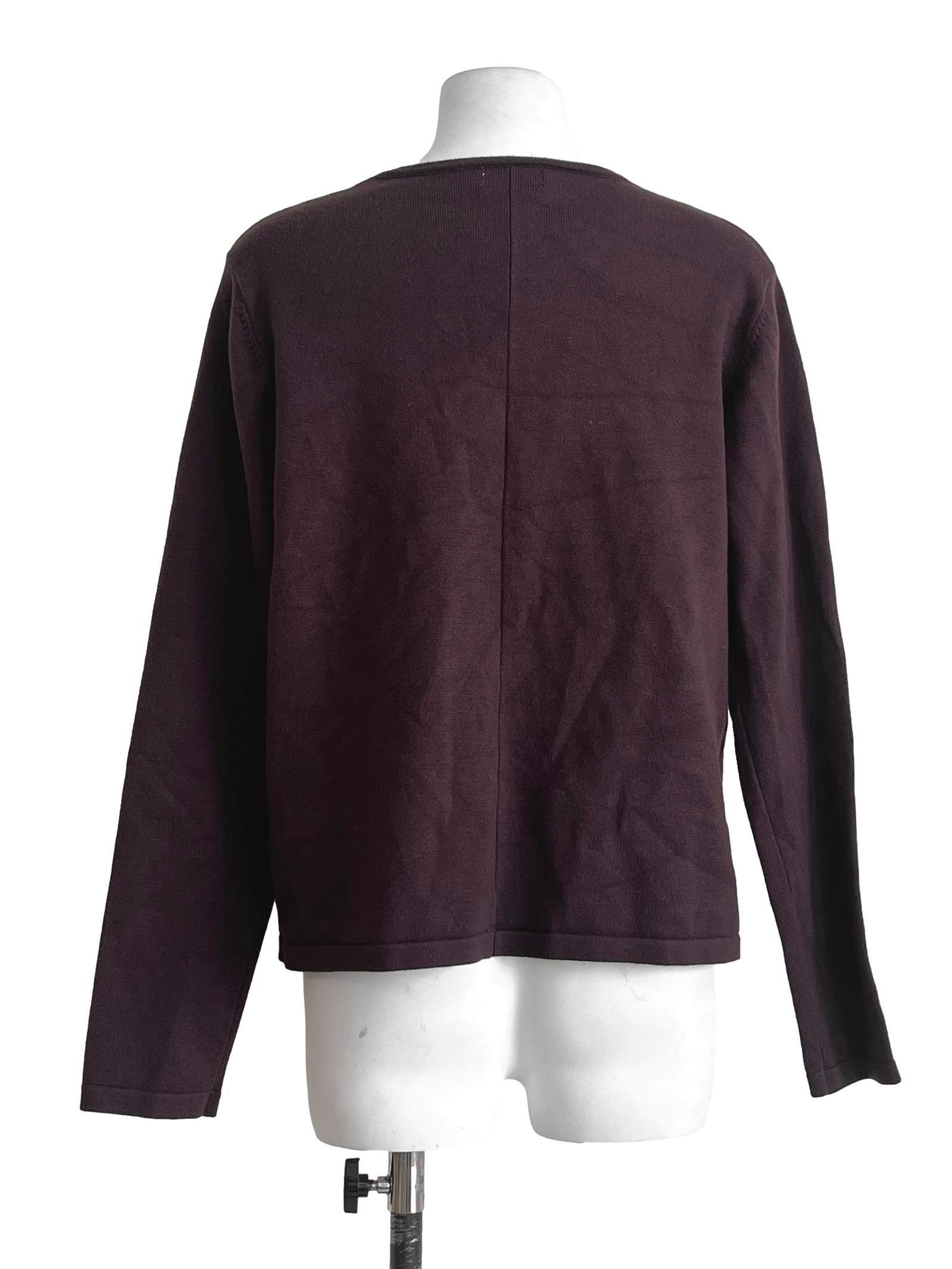 Pecan Brown Long Sleeve Cardigan