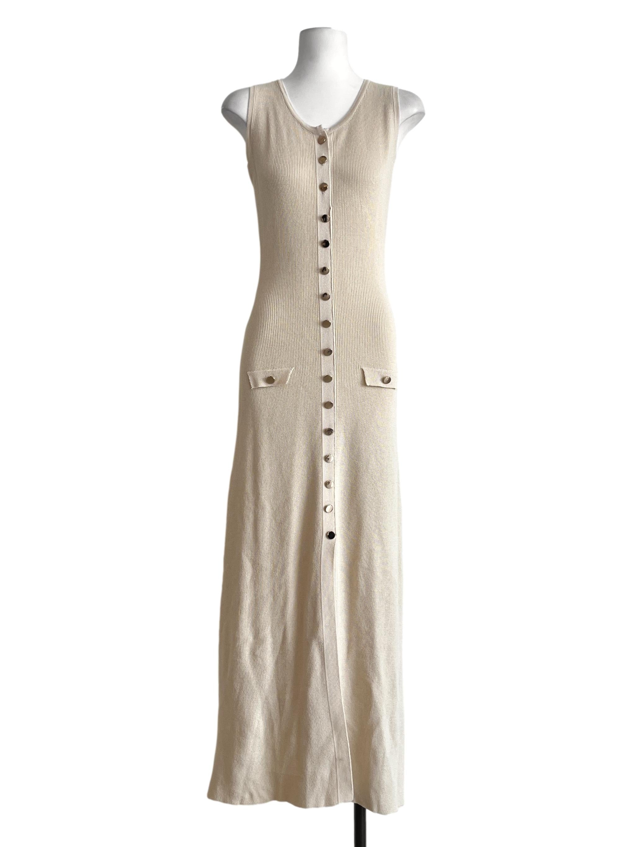 Ivory White Halter Sleeveless Bodycon Dress
