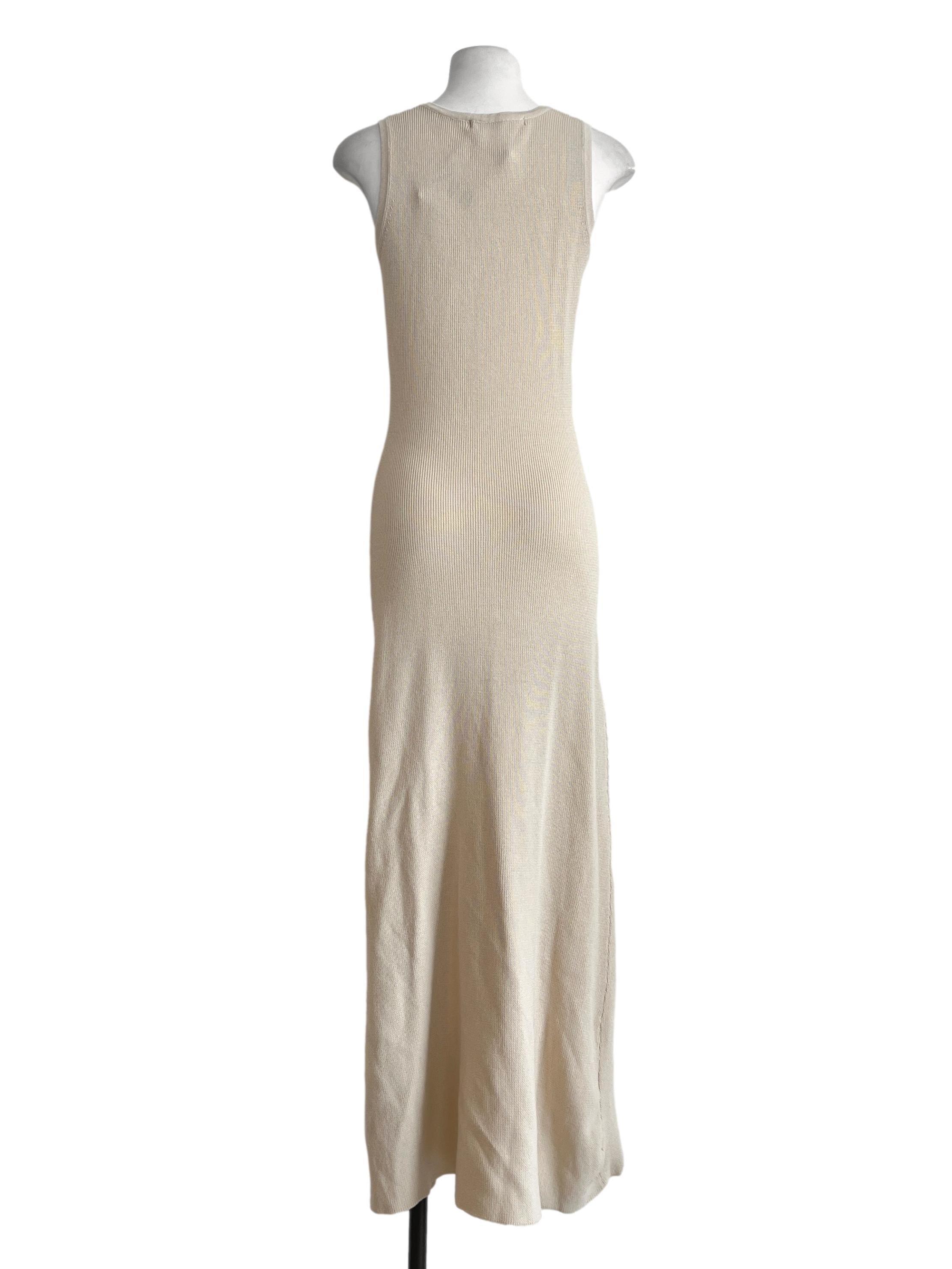 Ivory White Halter Sleeveless Bodycon Dress
