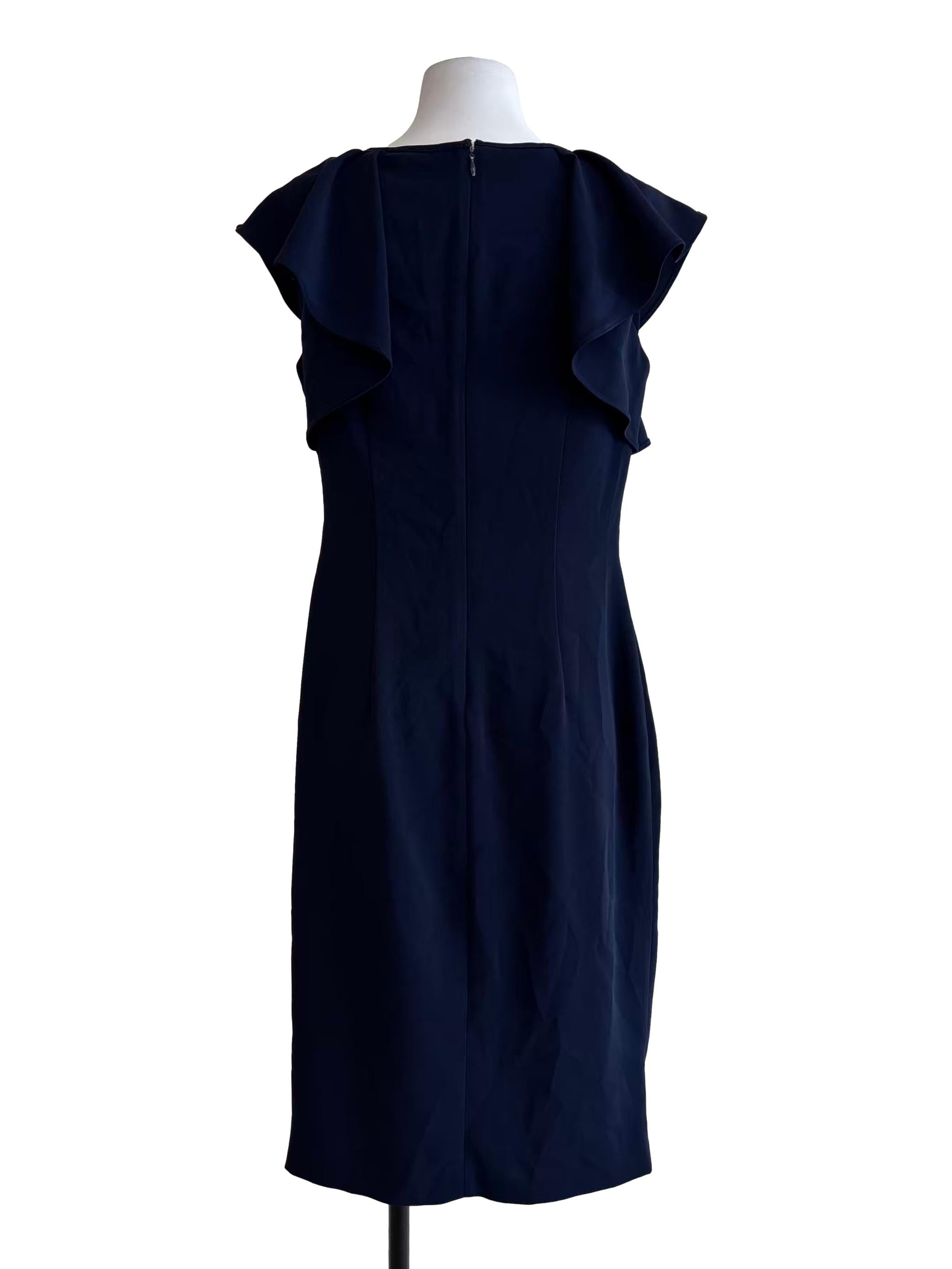 Midnight Blue Plain Sheath Dress