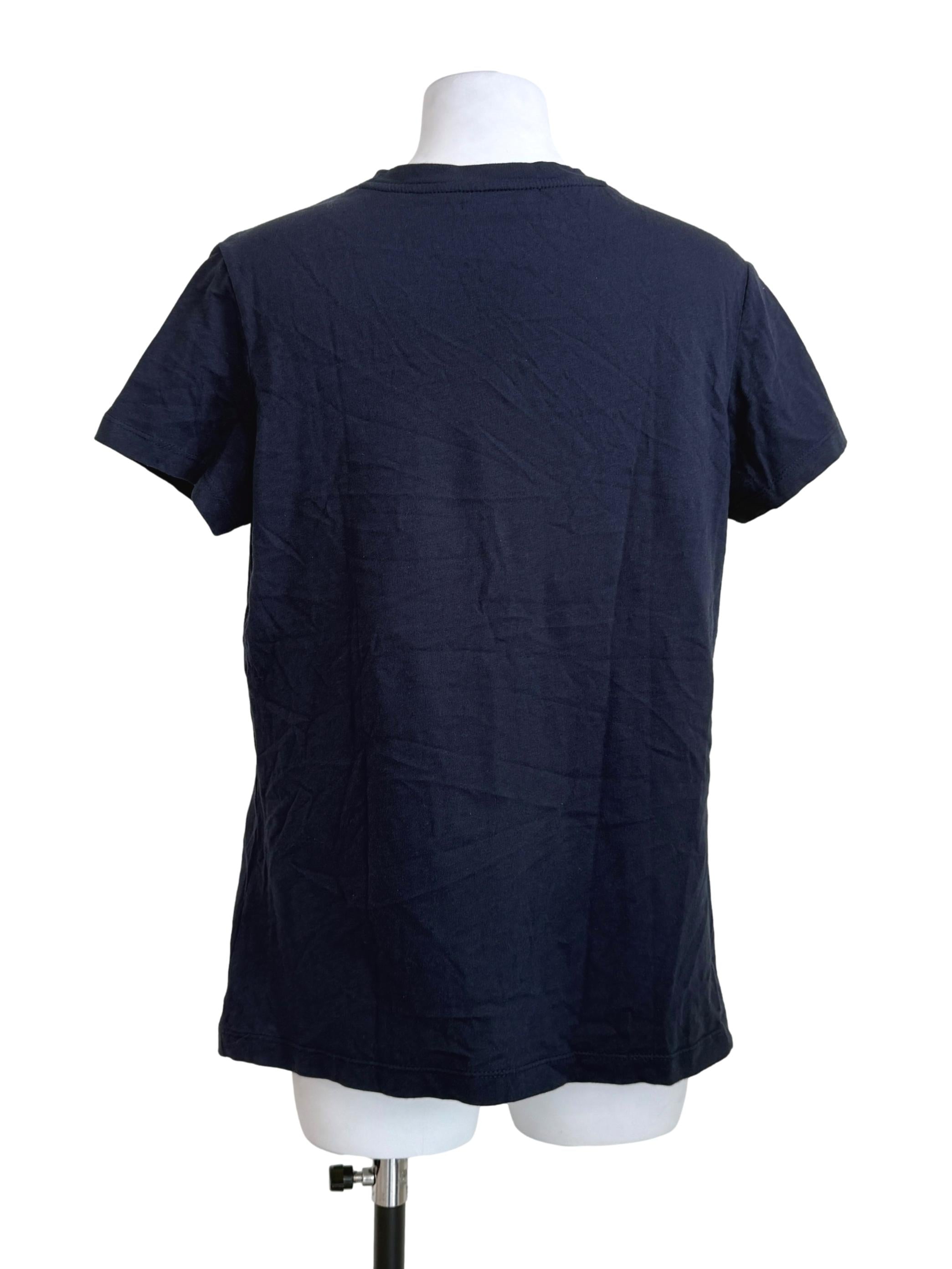 Navy Blue V-Neck Top
