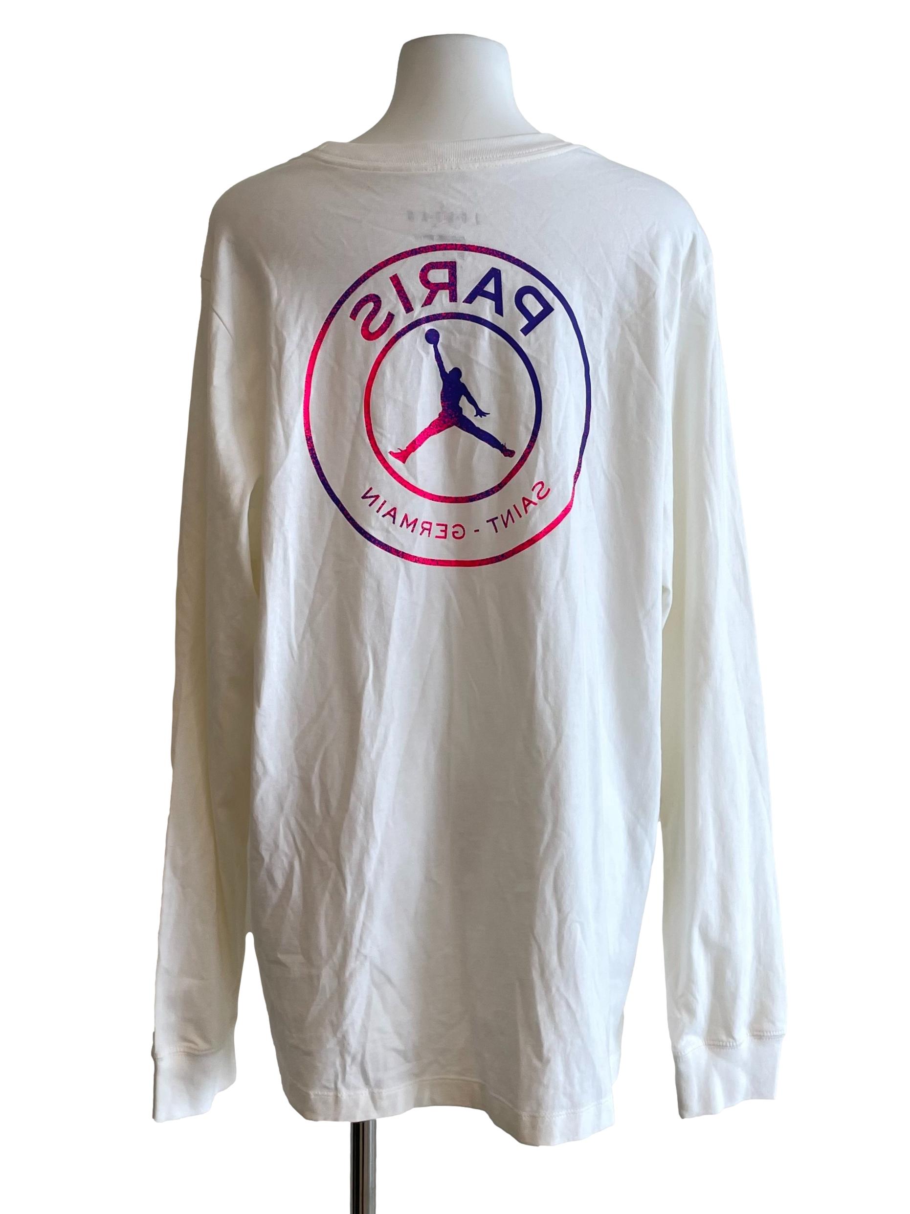 White Logo Long Sleeves Top