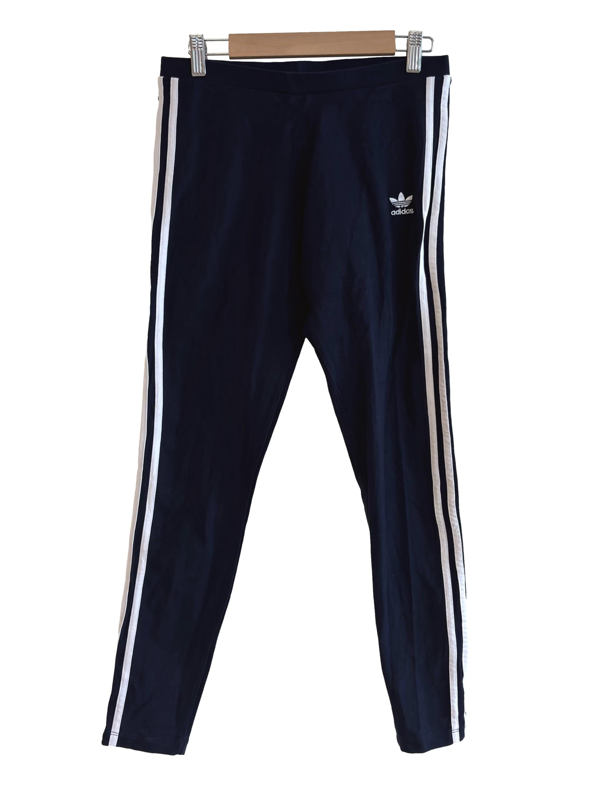 Navy Blue Three Lines Legging