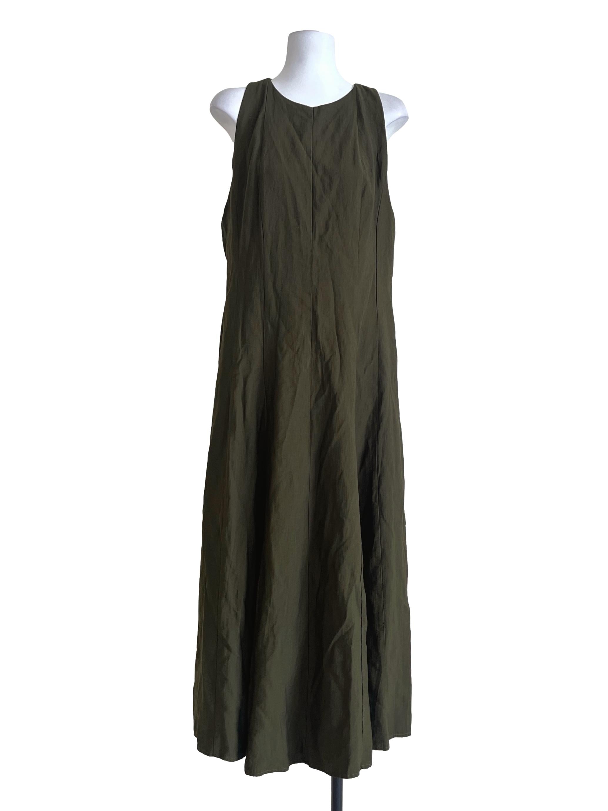 Juniper Green Halter Sleeveless Shift Dress