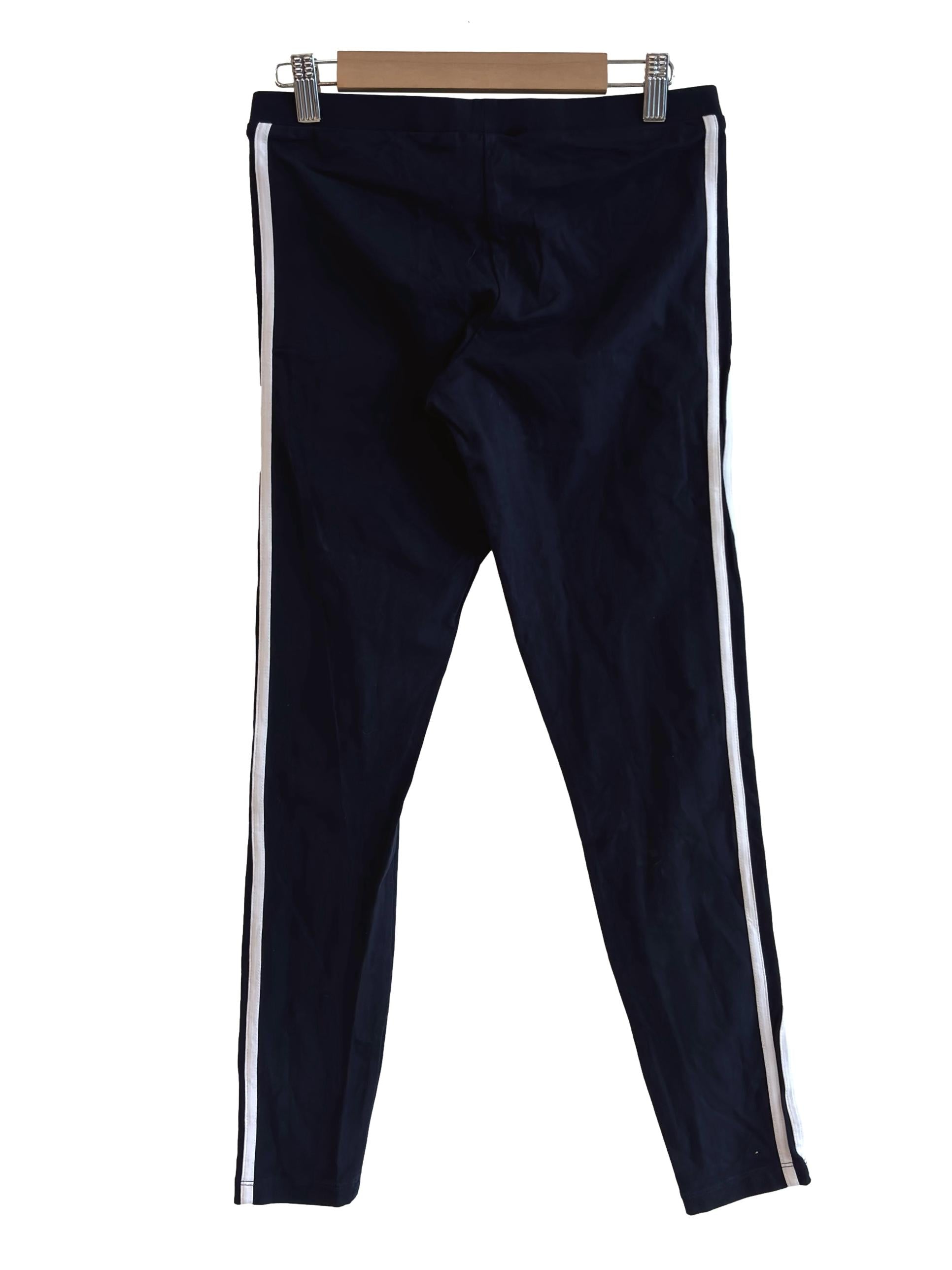 Navy Blue Three Lines Legging