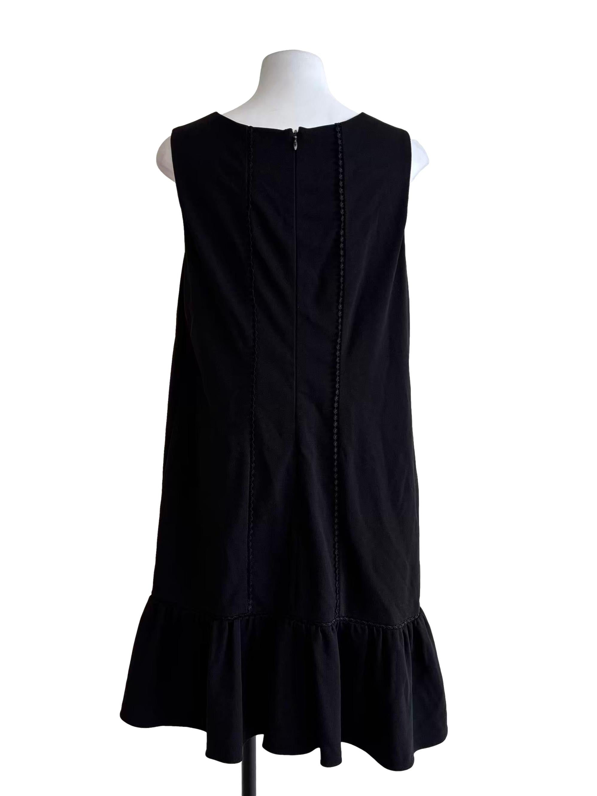 Jet Black Drop Waist Shift Dress
