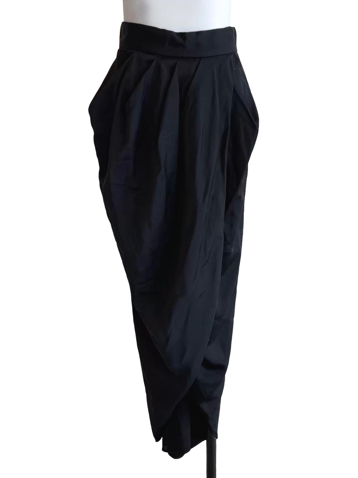 Jet Black Wrap Skirt