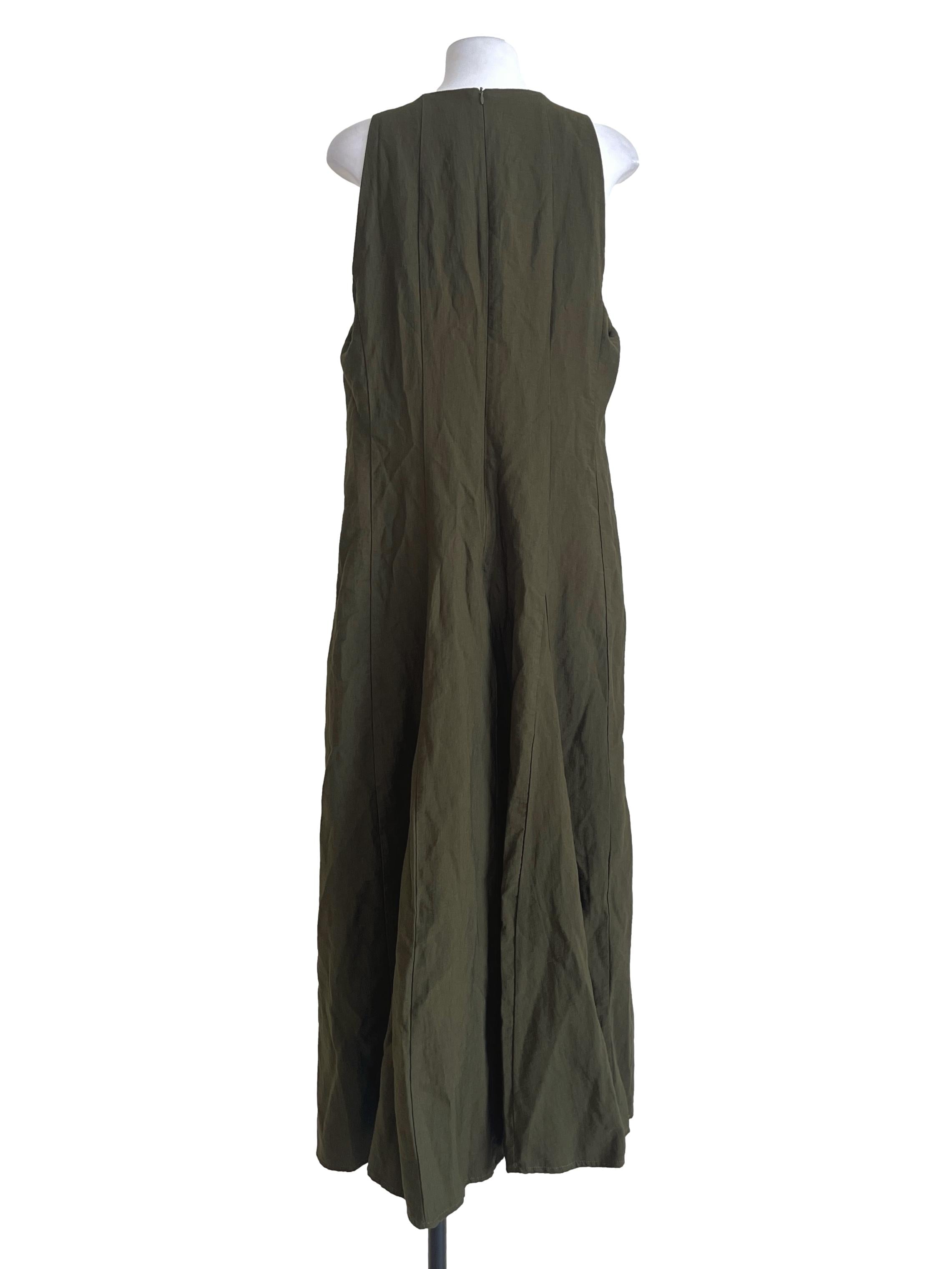 Juniper Green Halter Sleeveless Shift Dress