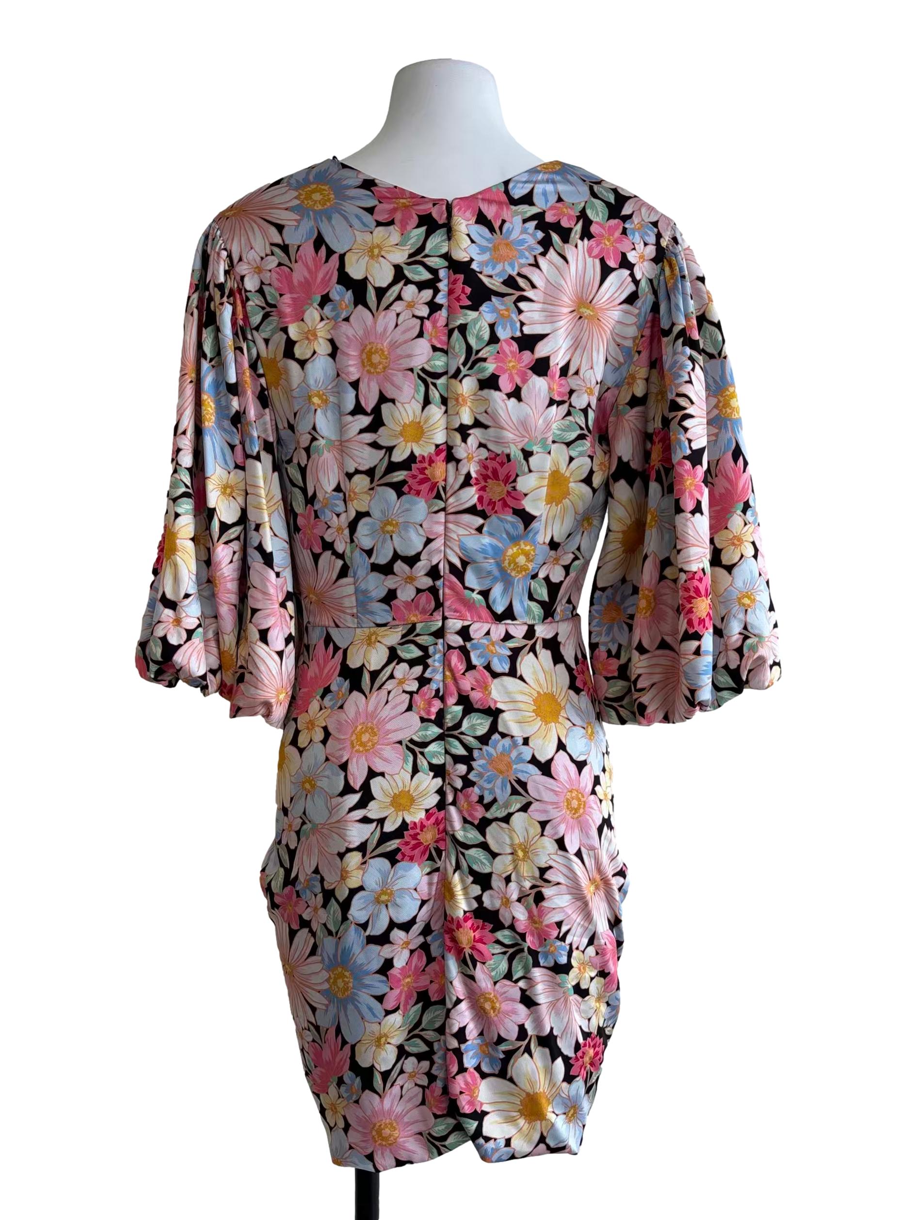 Multicolour Floral Wrap Dress