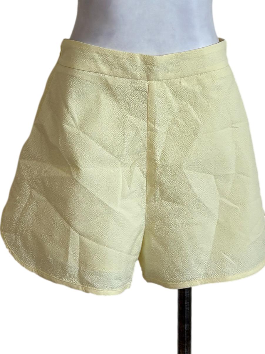 Daffodil Yellow Crinkle Shorts