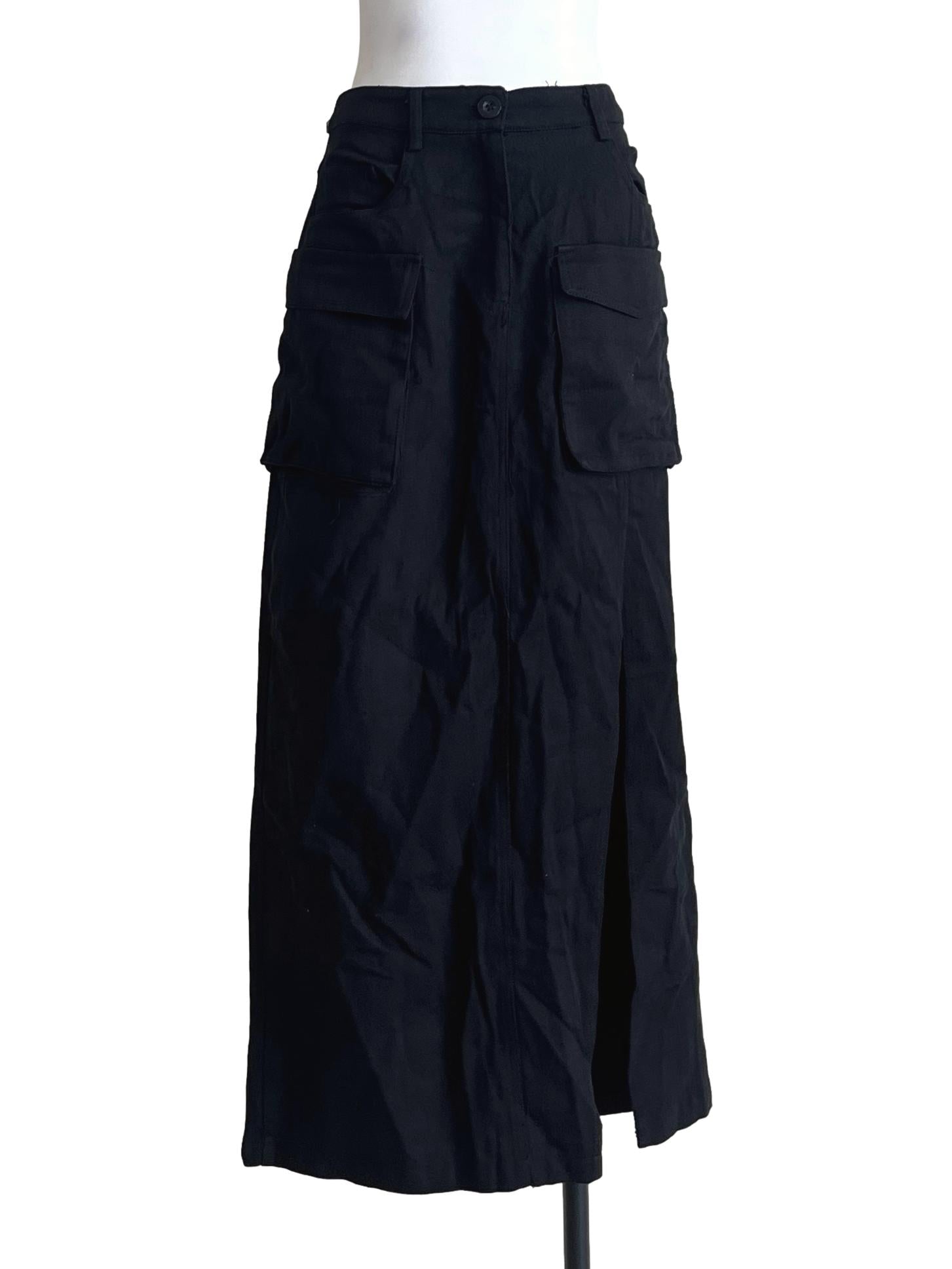 Pitch Black A-Line Skirt