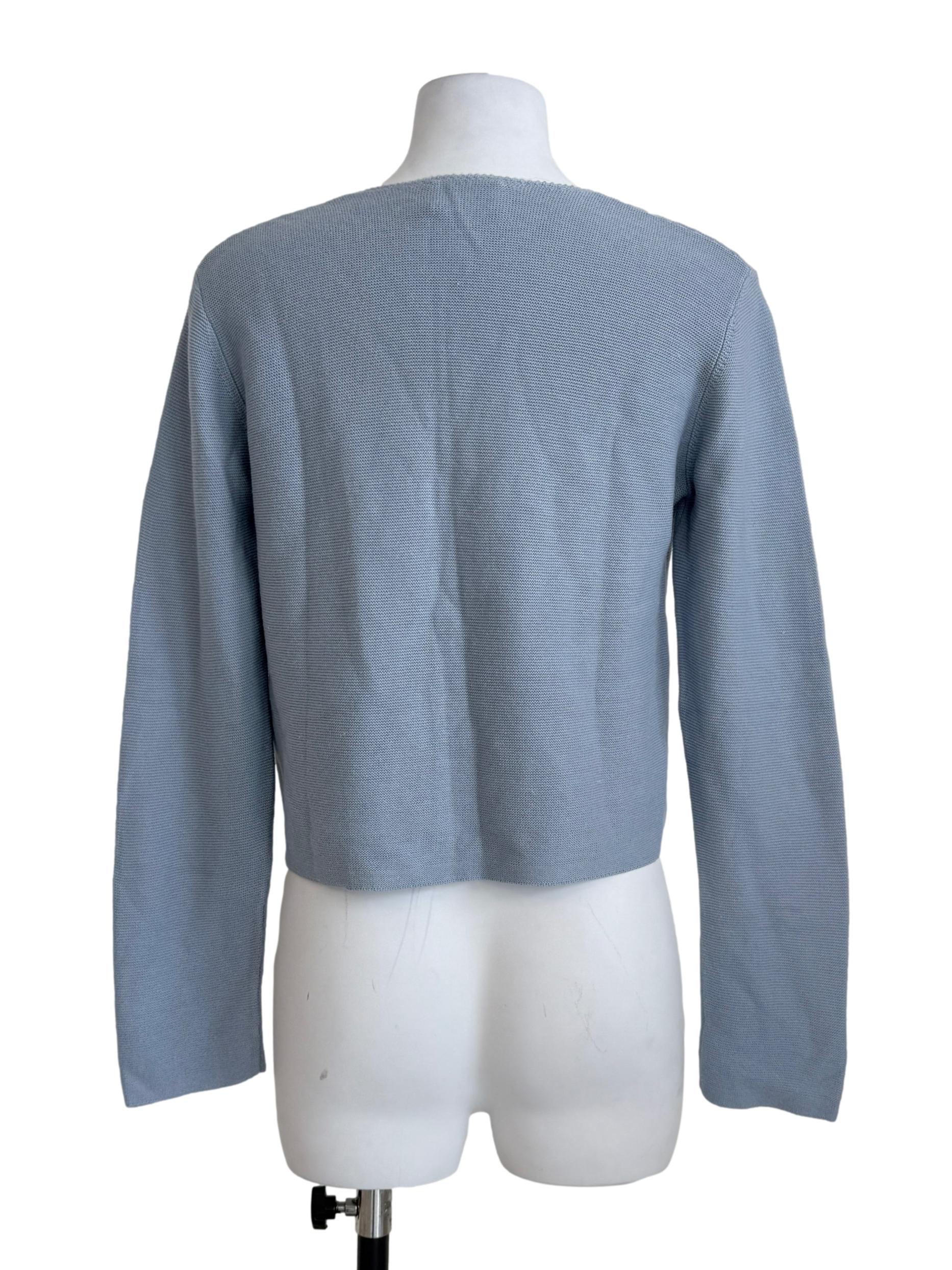 Sky Blue Soft Weave Knit Cardigan OSN