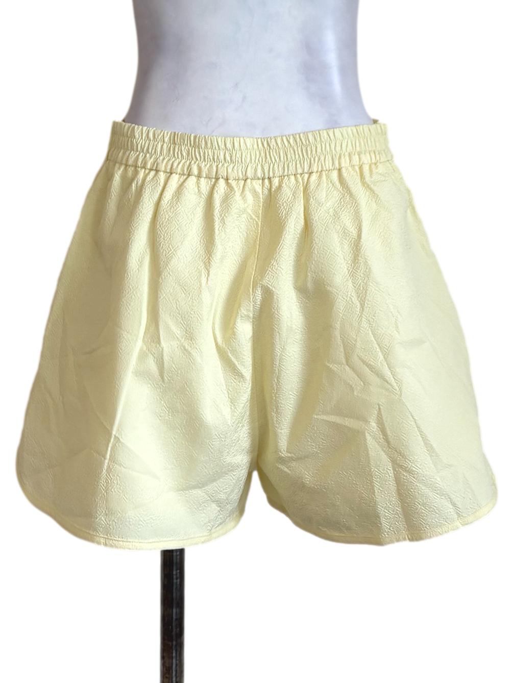 Daffodil Yellow Crinkle Shorts