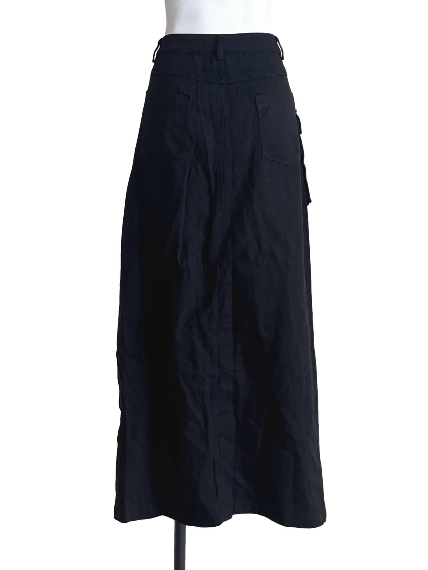 Pitch Black A-Line Skirt