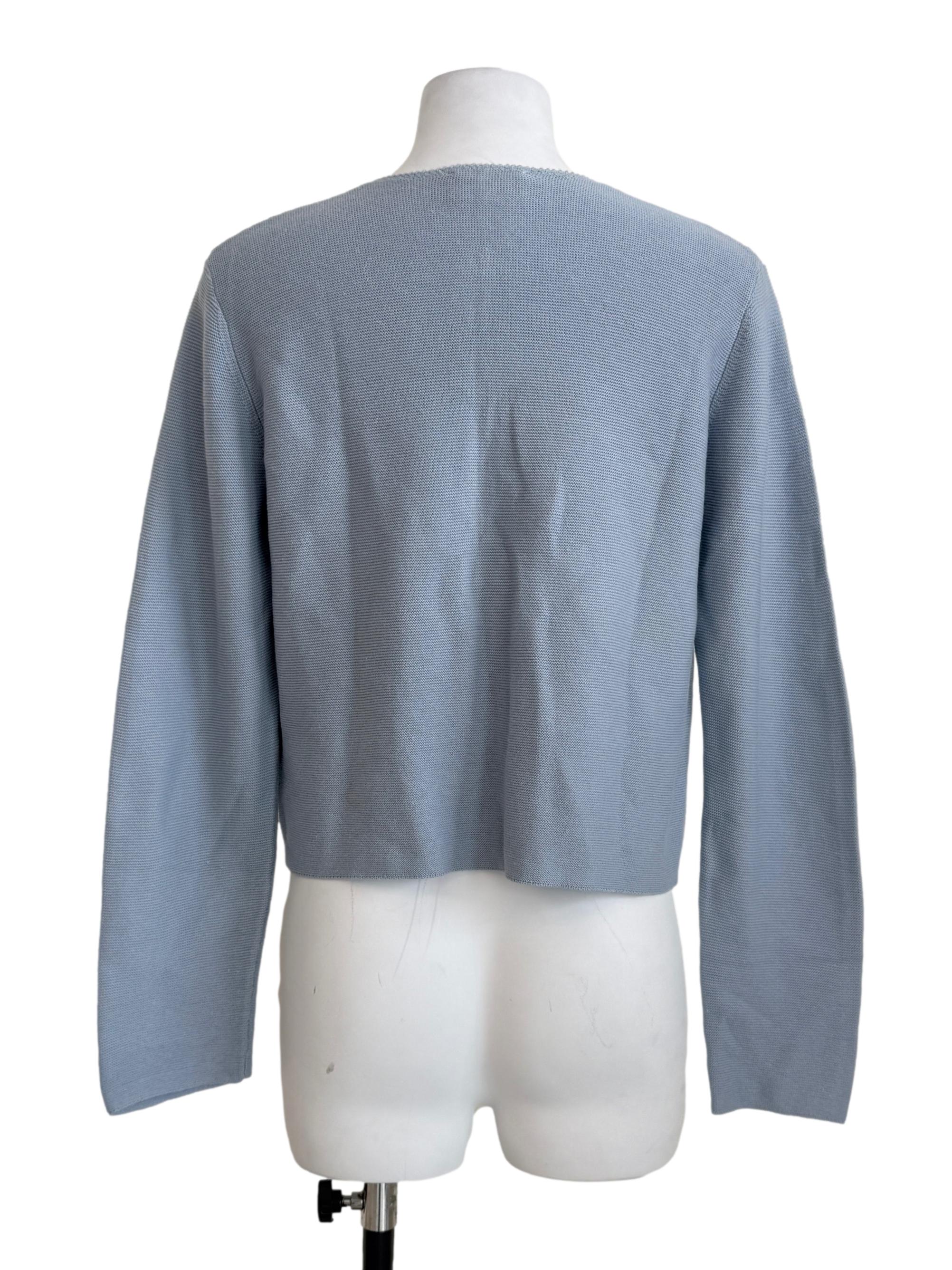 Sky Blue Soft Weave Knit Cardigan OSN