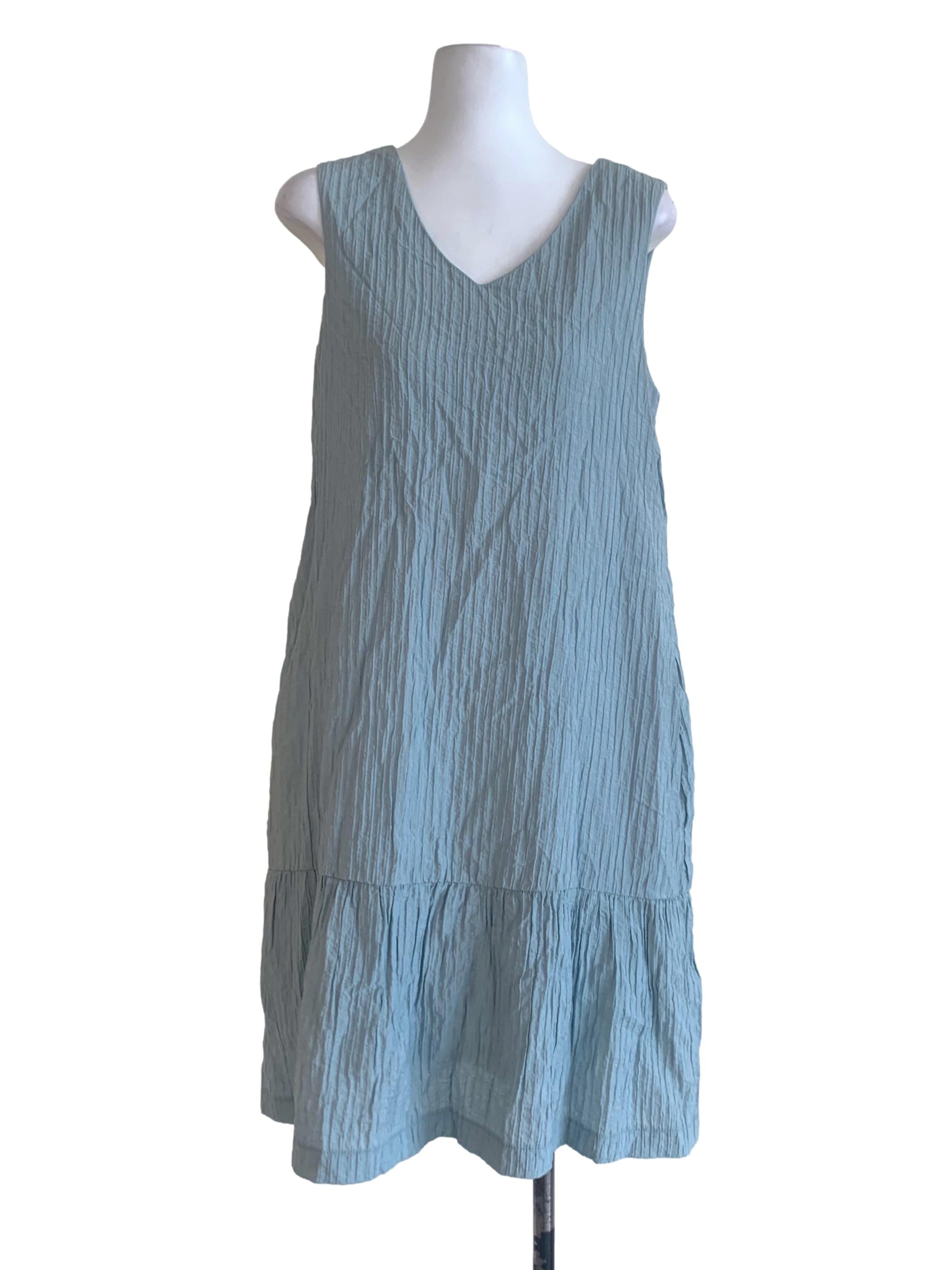 Sapphire Blue Round Neck Dress