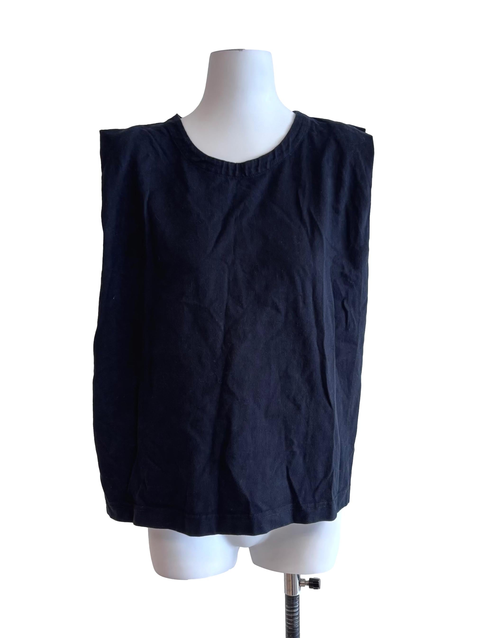 Fade Black Sleeveless Top