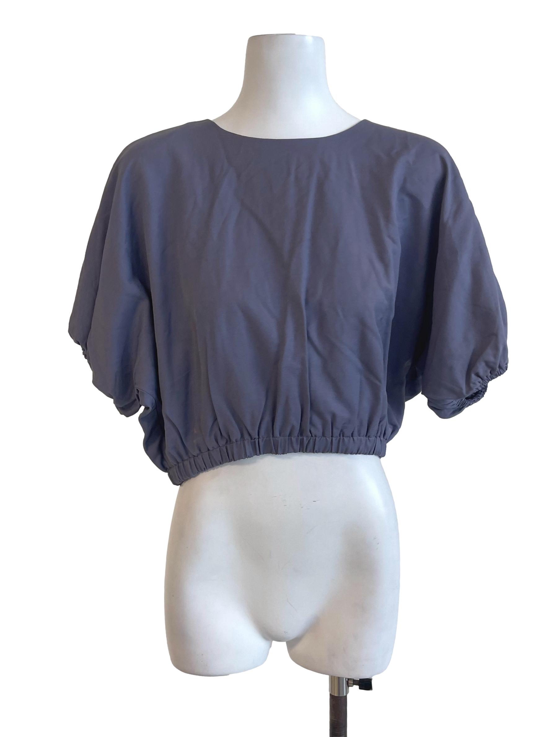 Purplish Blue Drop Shoulder Top TTR