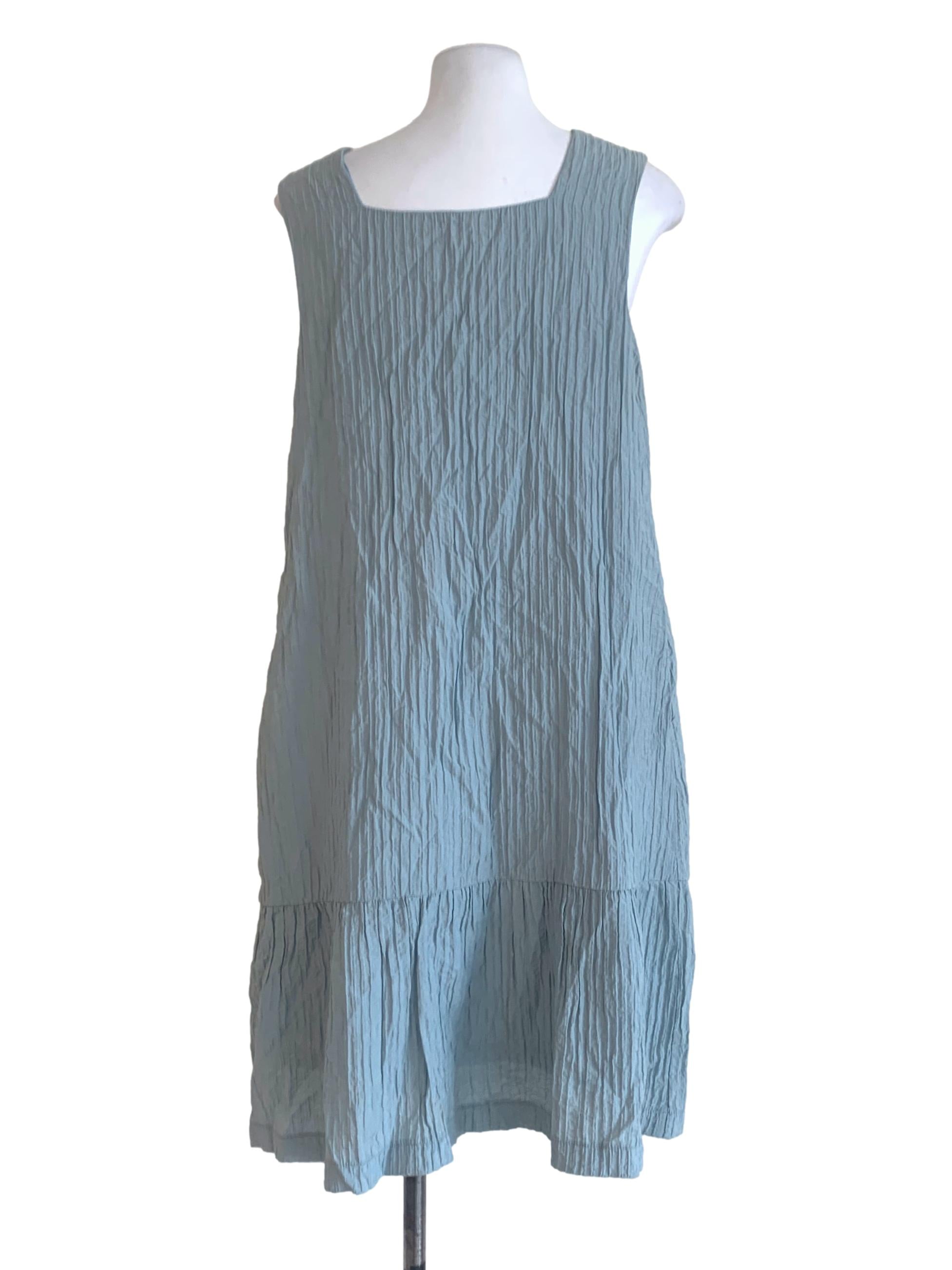 Sapphire Blue Round Neck Dress