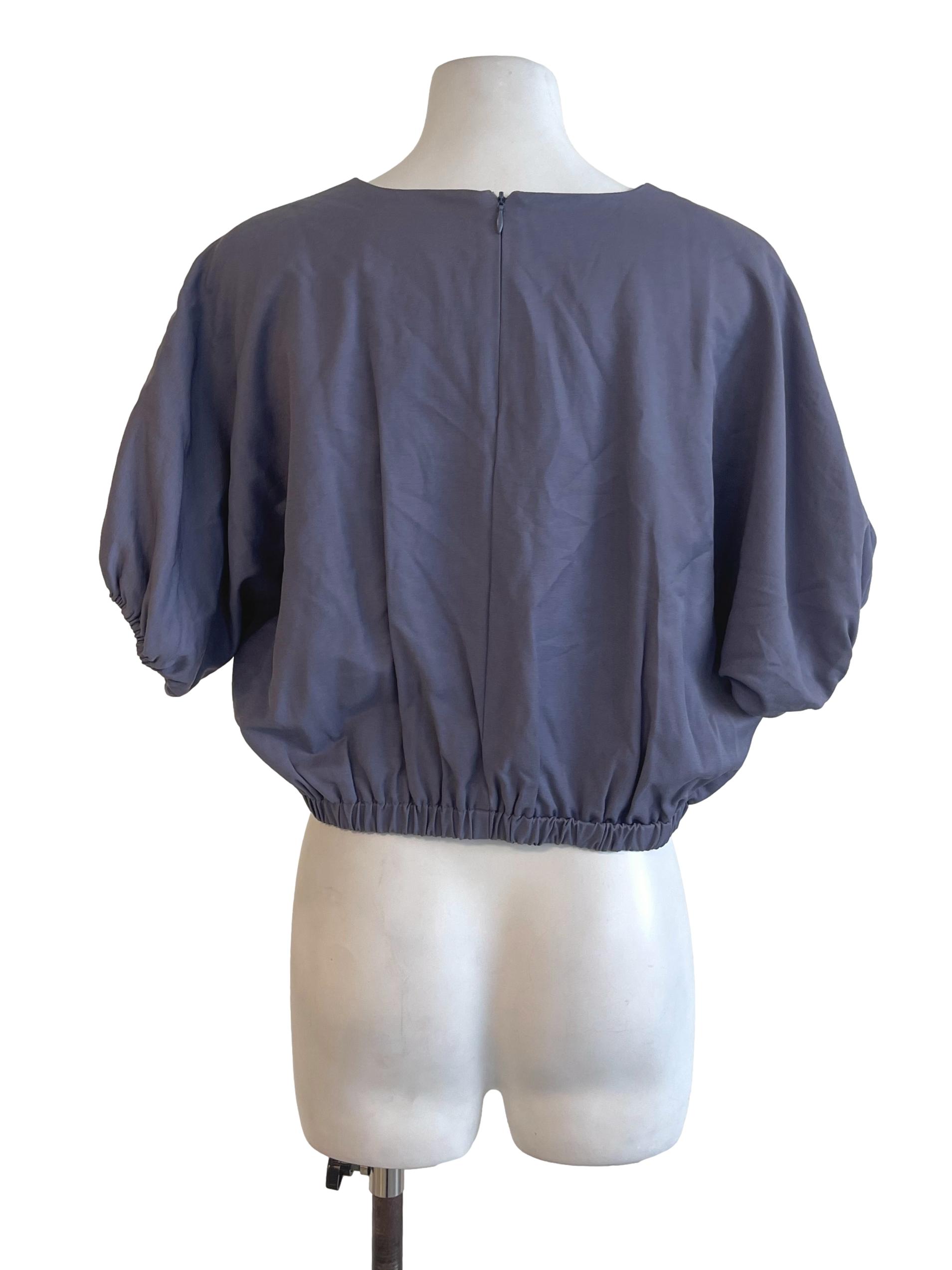 Purplish Blue Drop Shoulder Top TTR